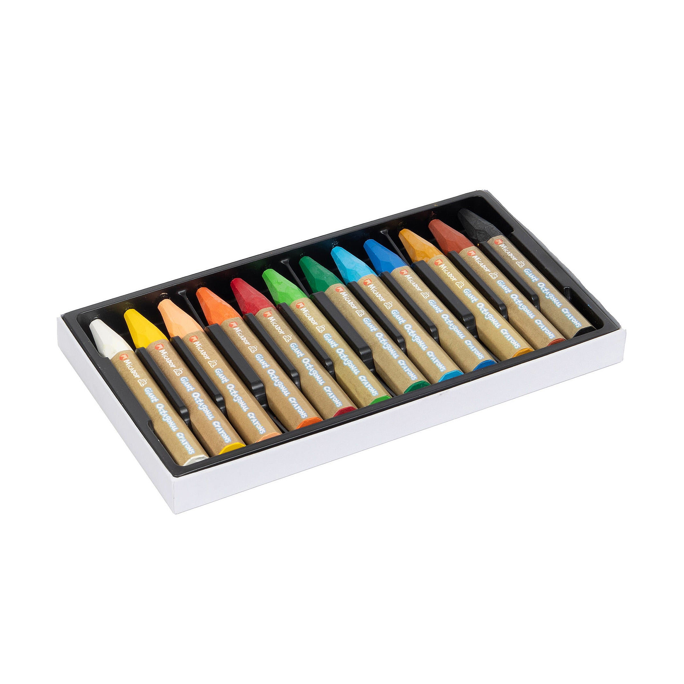 Giant Crayons Octagonal, Pack 12 Micador jR.