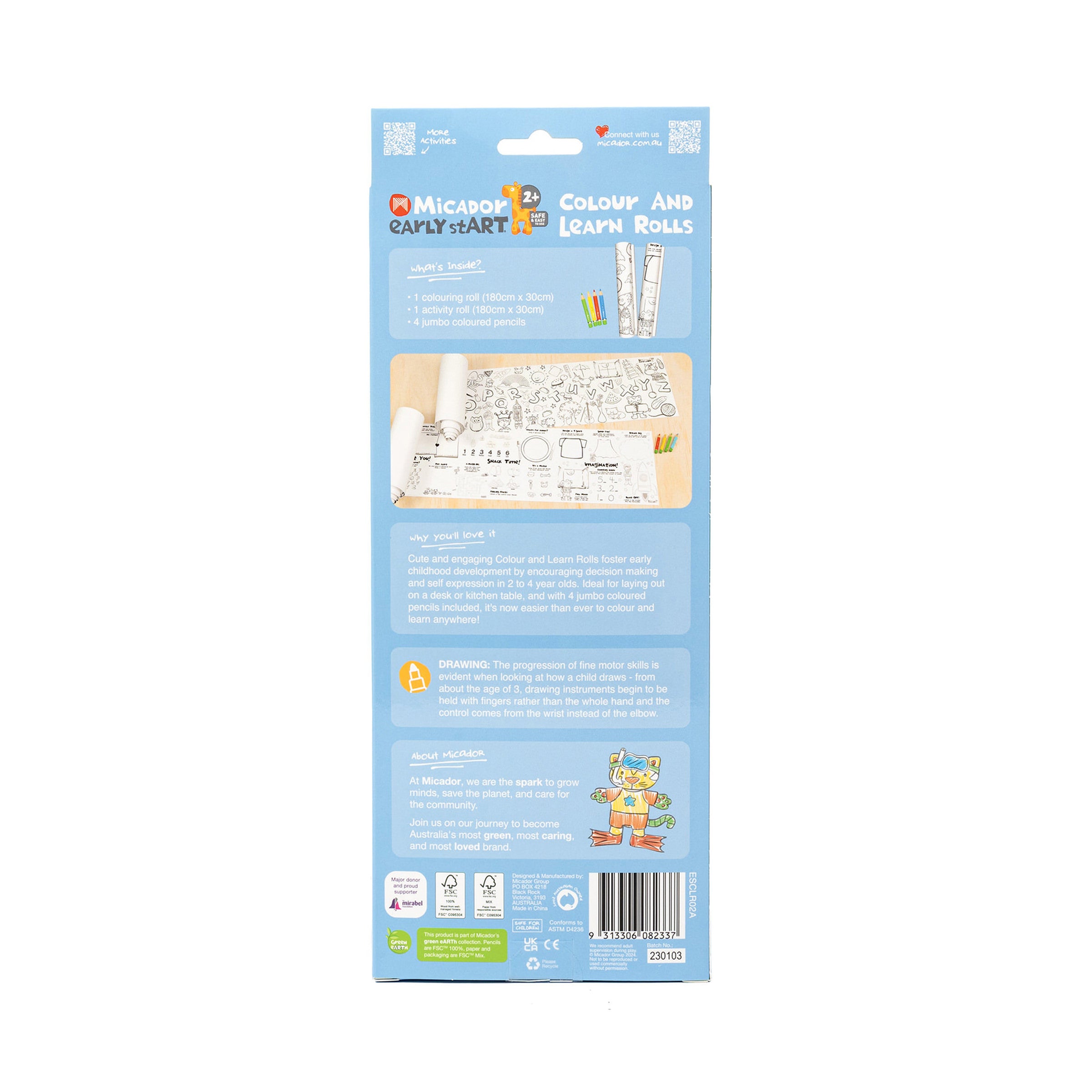 Colour and Learn Rolls, Pack 2, FSC, early stART