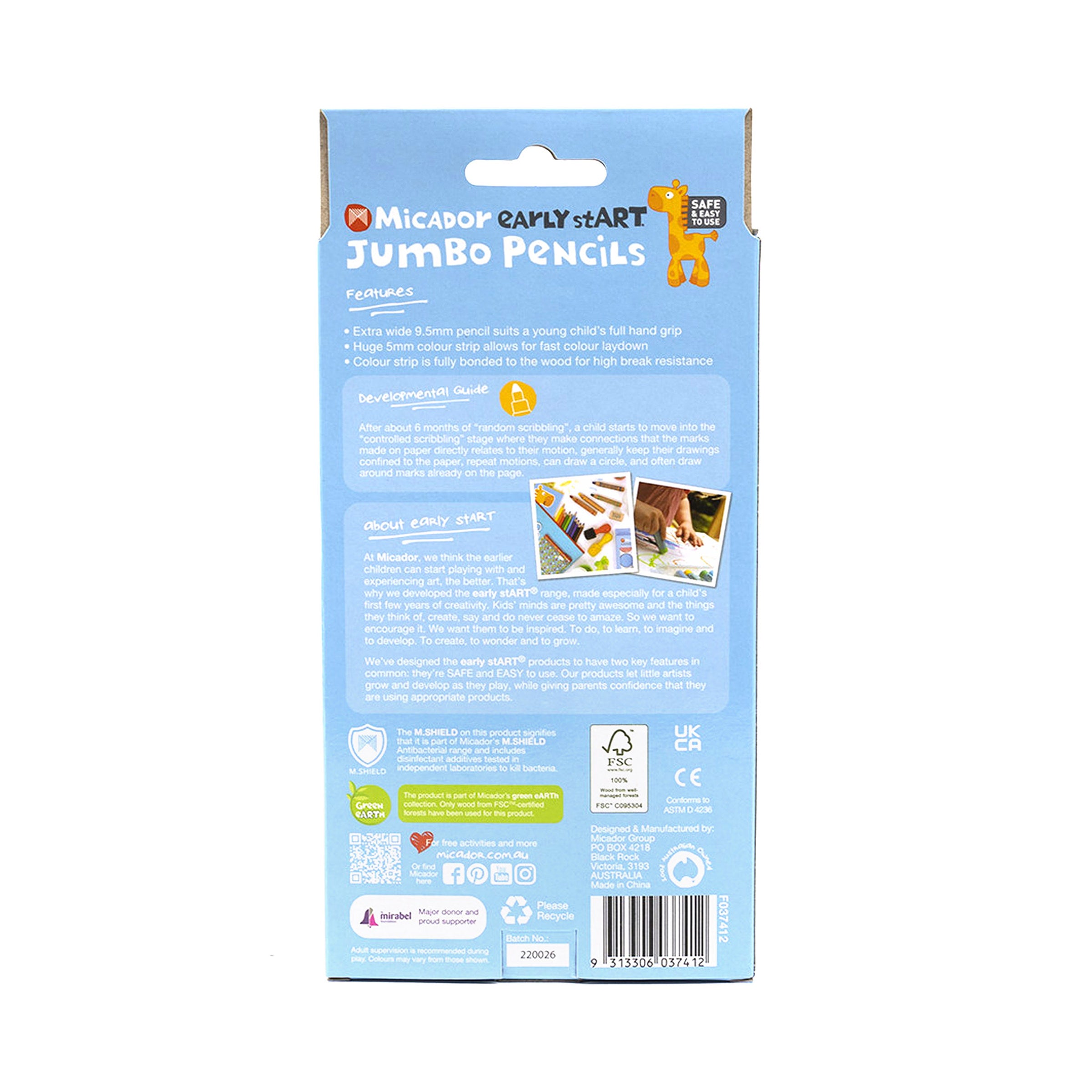 Jumbo Pencils - FSC 100% Pack 10 early stART