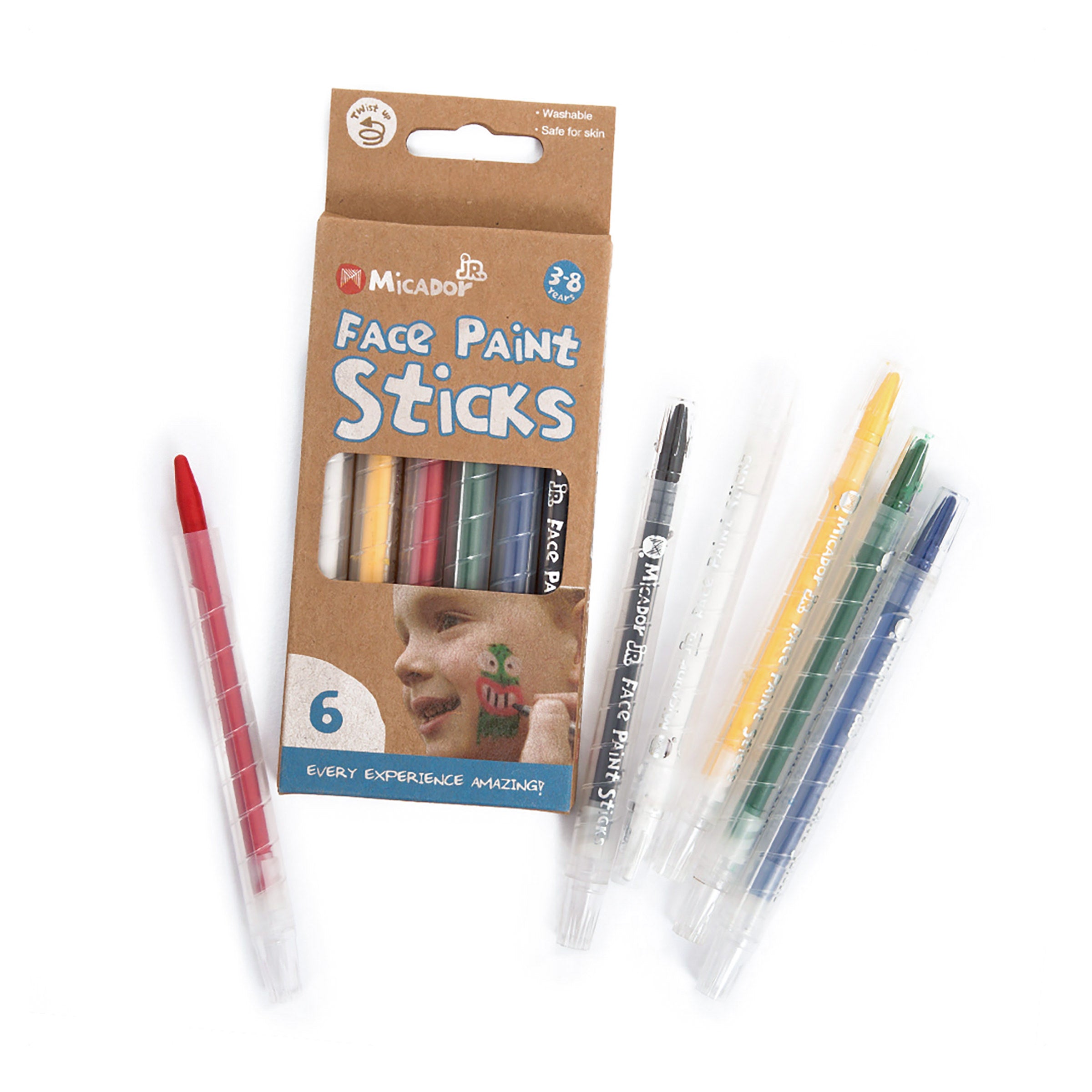 Face Paint Sticks, Card 6 Micador jR.