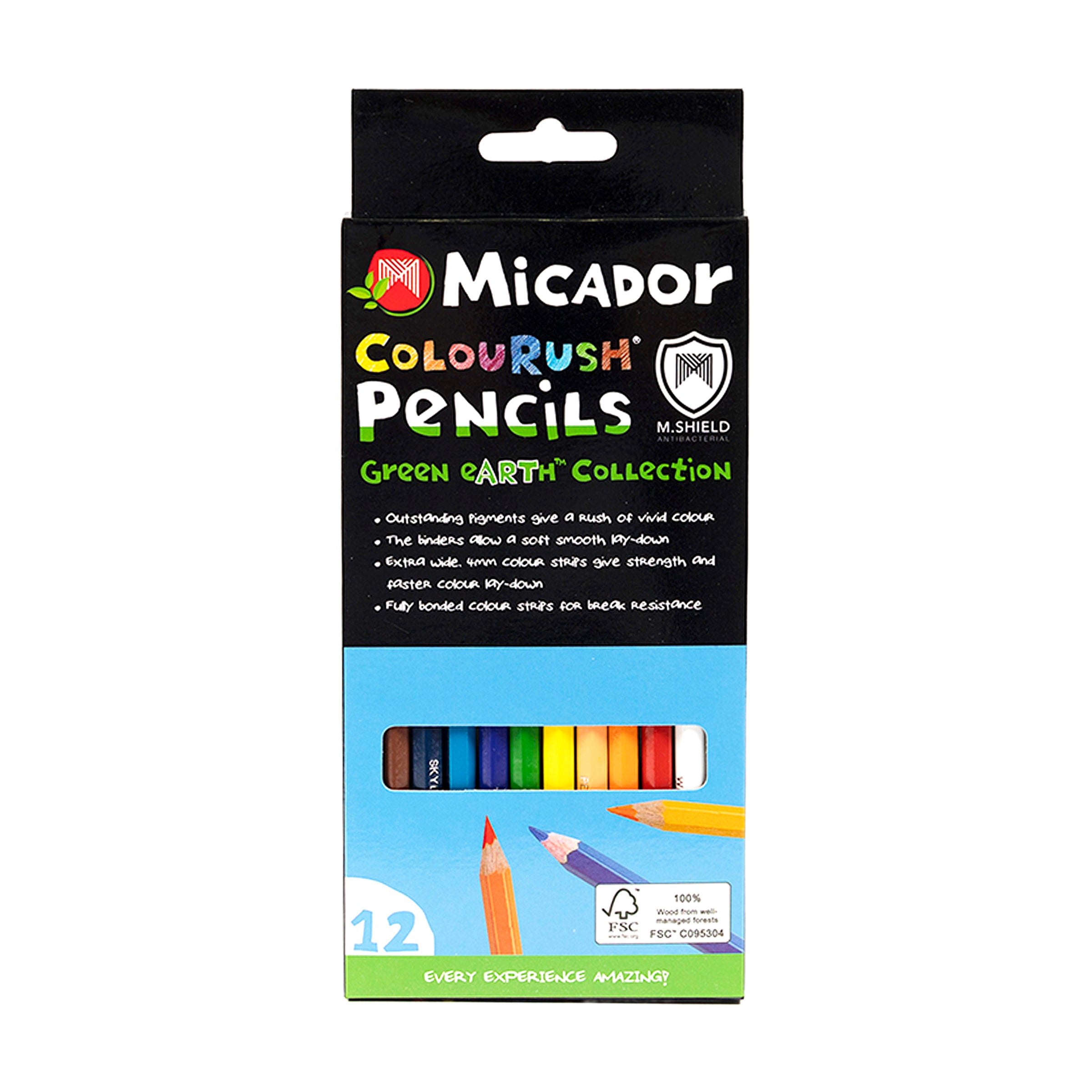 Micador Colourush Pencils 12Pk