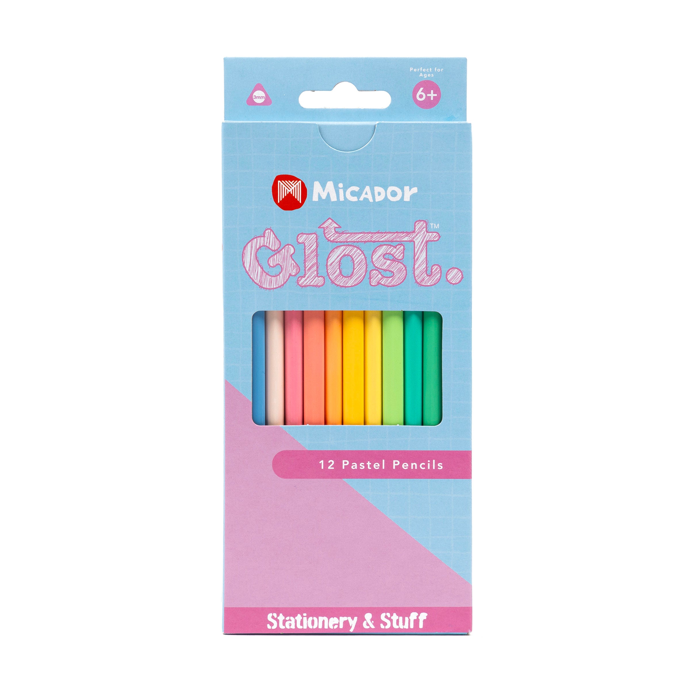 Pencils, Pack 12, Pastel, FSC 100%, Glost