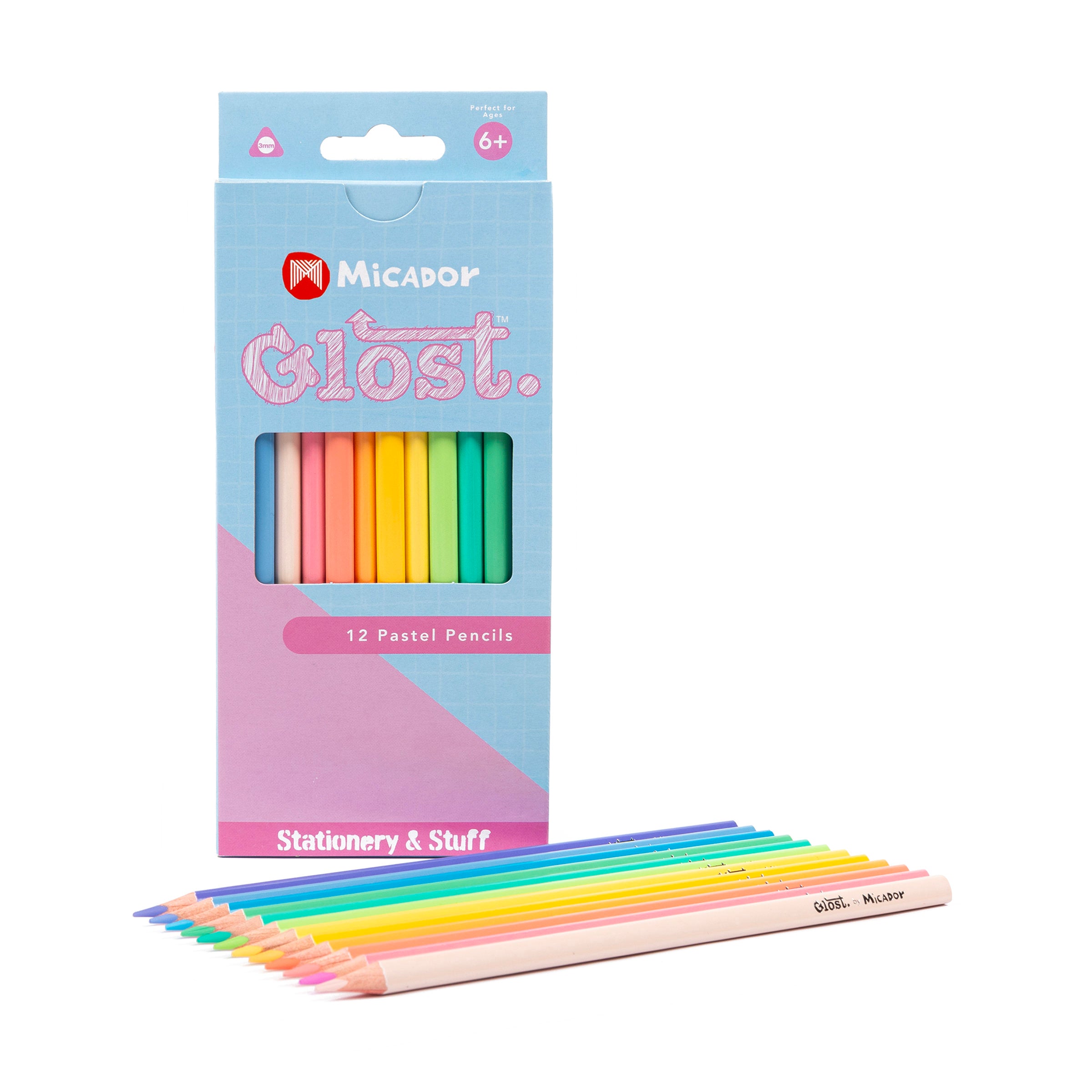 Pencils, Pack 12, Pastel, FSC 100%, Glost