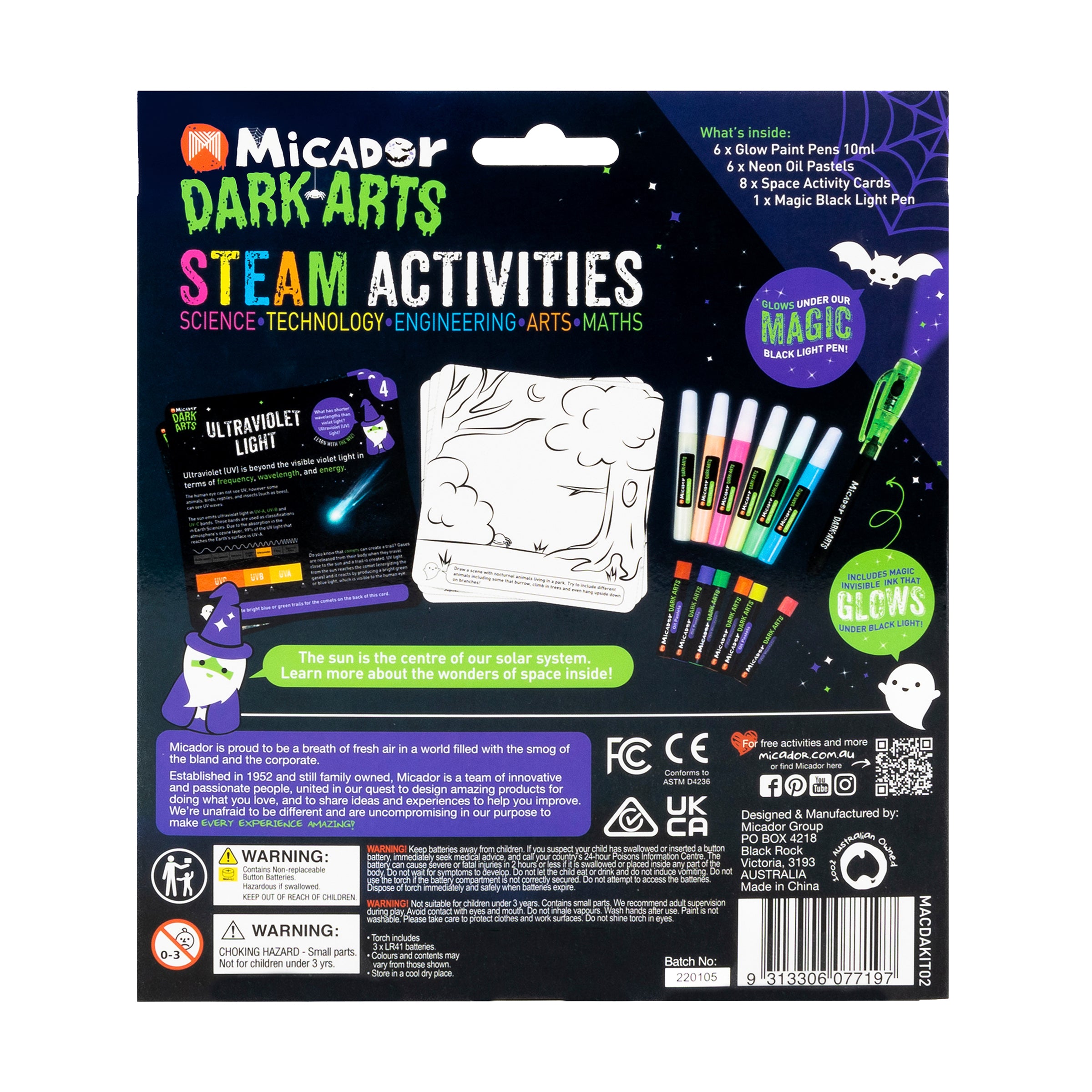 Glow STEAM Activities - Space Dark Arts
