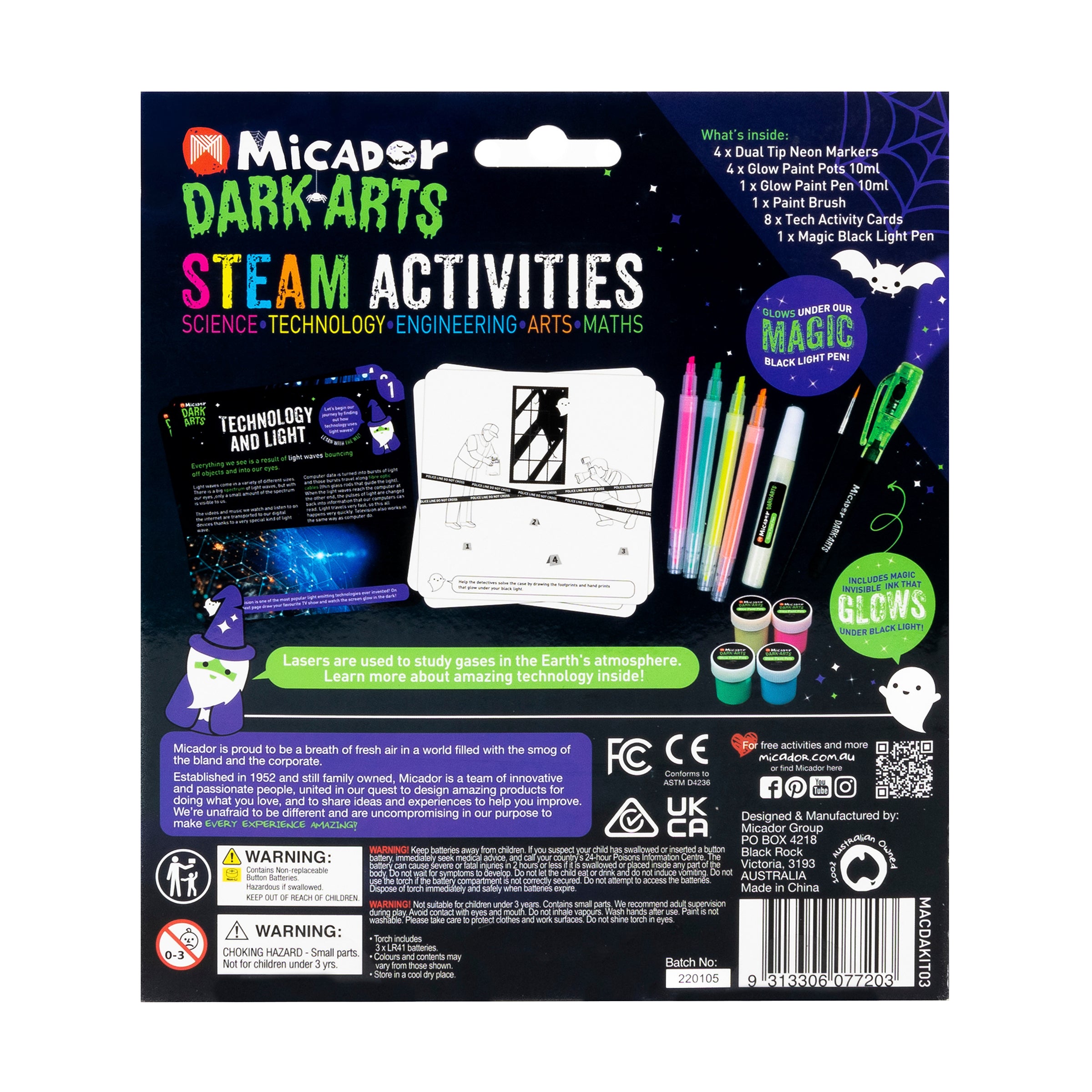 Glow STEAM Activities - Tech Dark Arts
