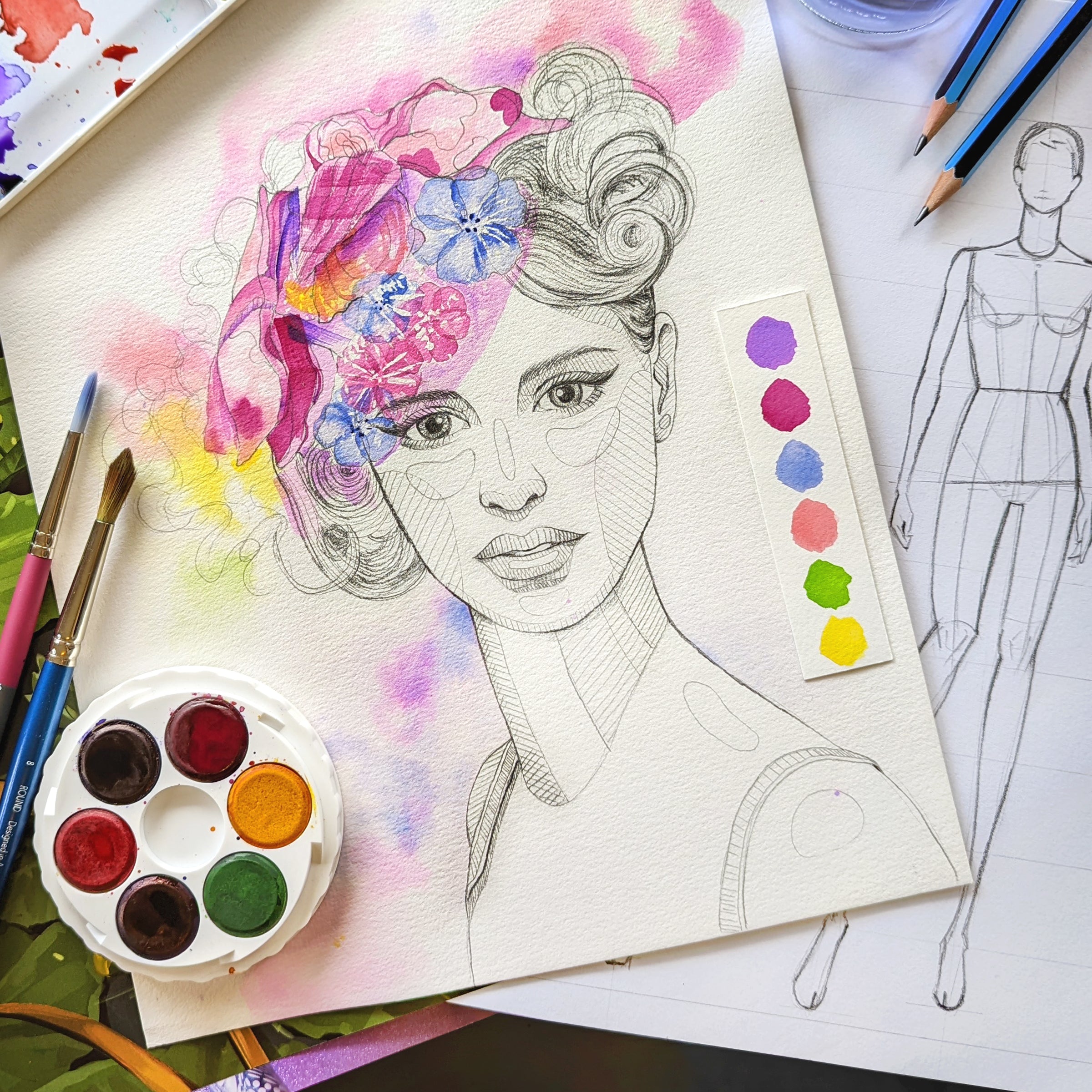 Brilliant Watercolour Discs Designer Series - Miami Street Micador For Artists