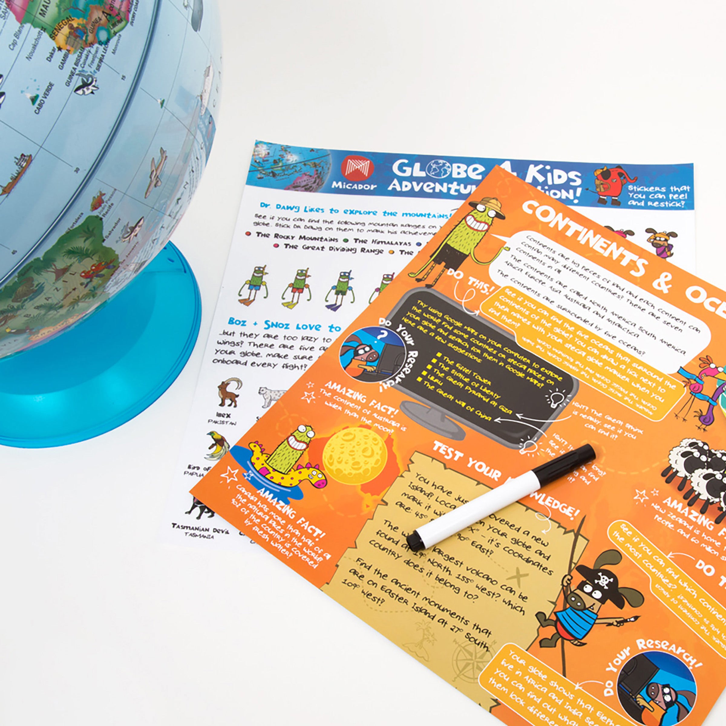 Globe4Kids - Blue Ocean, 30cm Adventure Edition Micador jR.