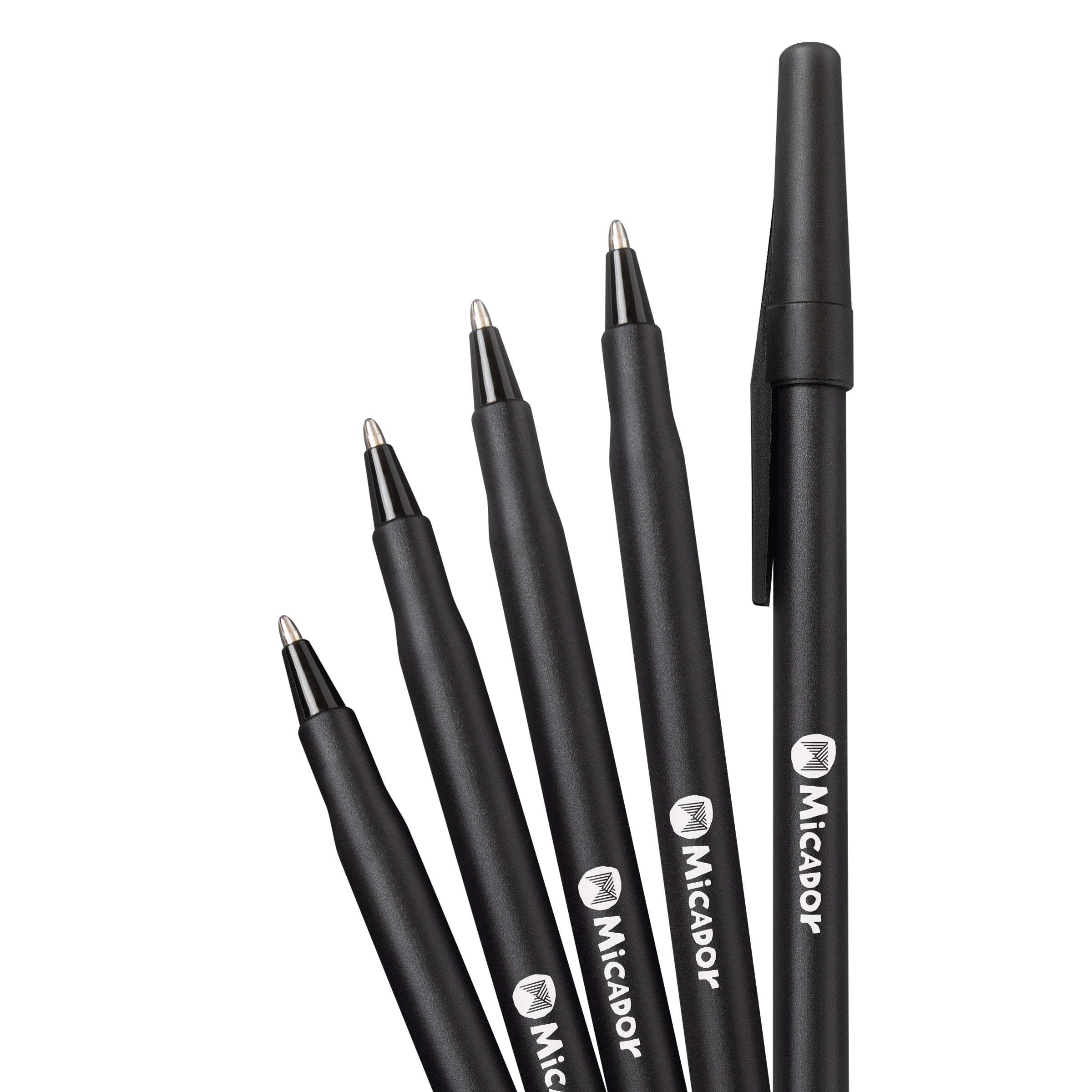 EcoBallpoint Pens, Black, Box 20, Micador