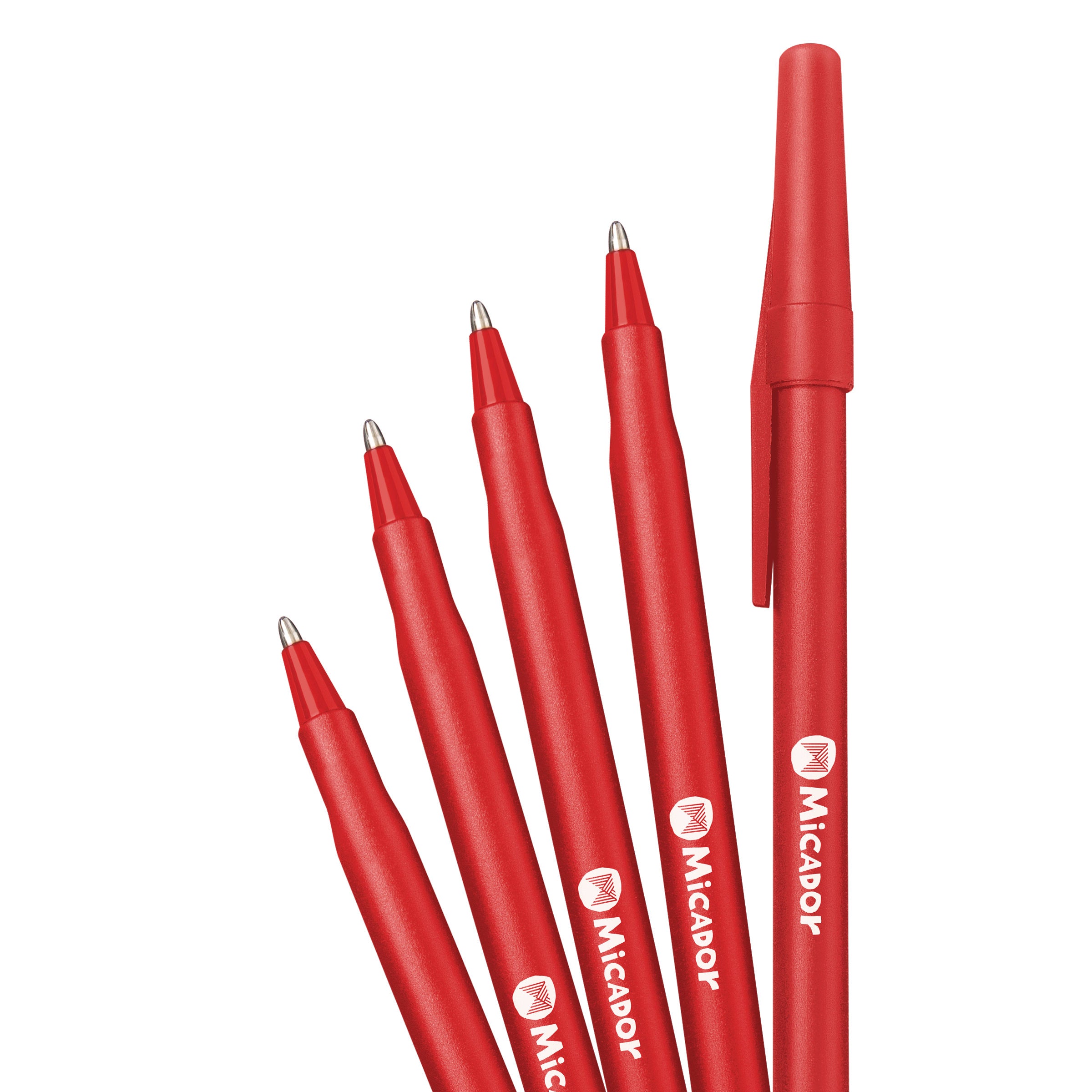 EcoBallpoint Pens, Red, Box 20, Micador