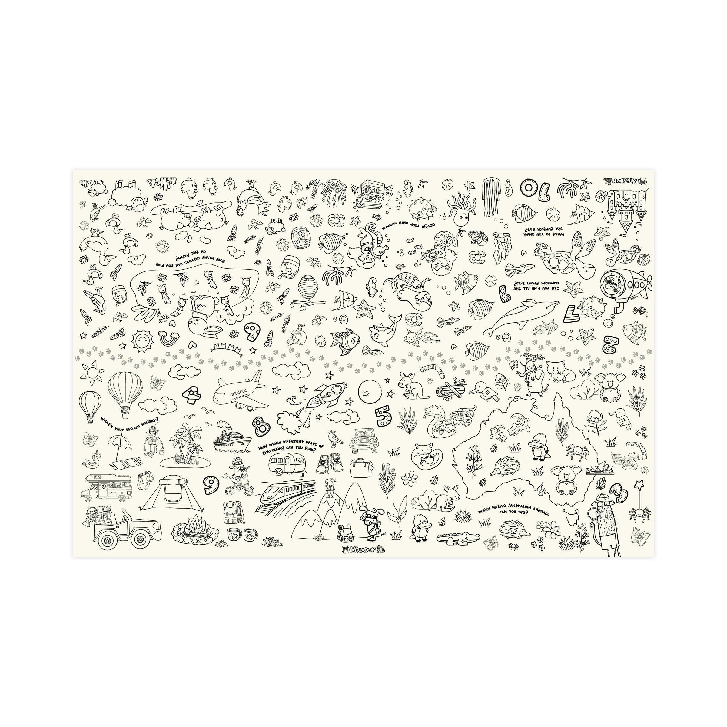 Colour, Wash, Repeat Tablecloth, 1000 x 1500mm, Micador jR.