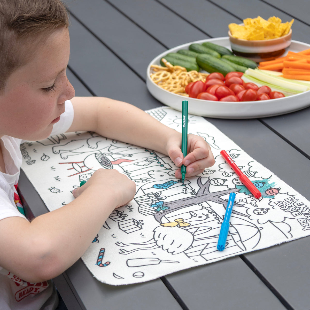 Colour Wash Repeat Christmas Placemats, 450x300mm, Pack 2, Micador jR.