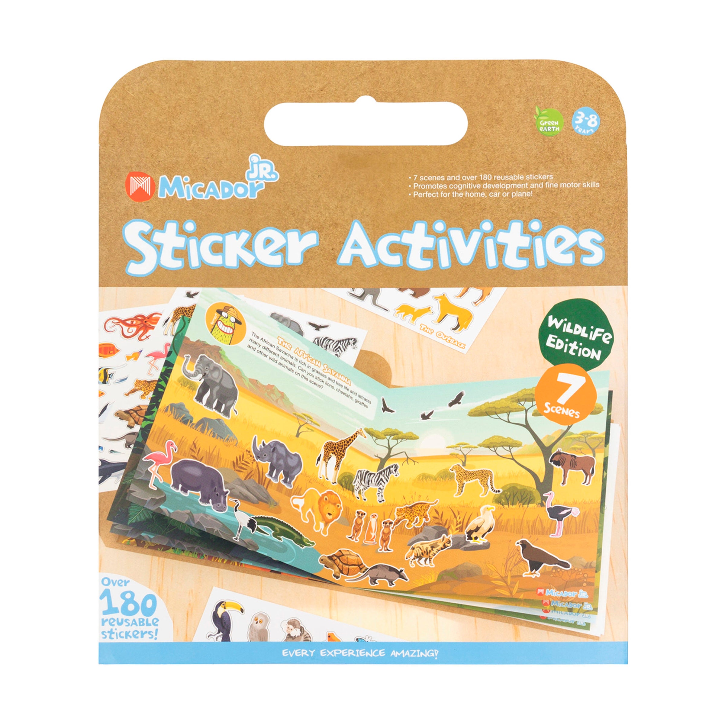 Micador Jr Sticker Activities Wildlife