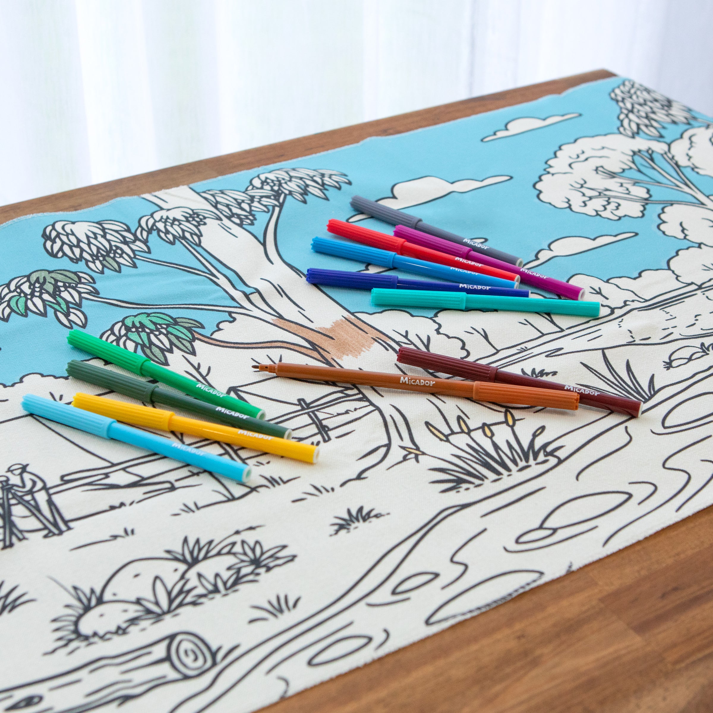 Walk with Streeton Table Canvas, 1500 x 450mm, Micador Outside Lines