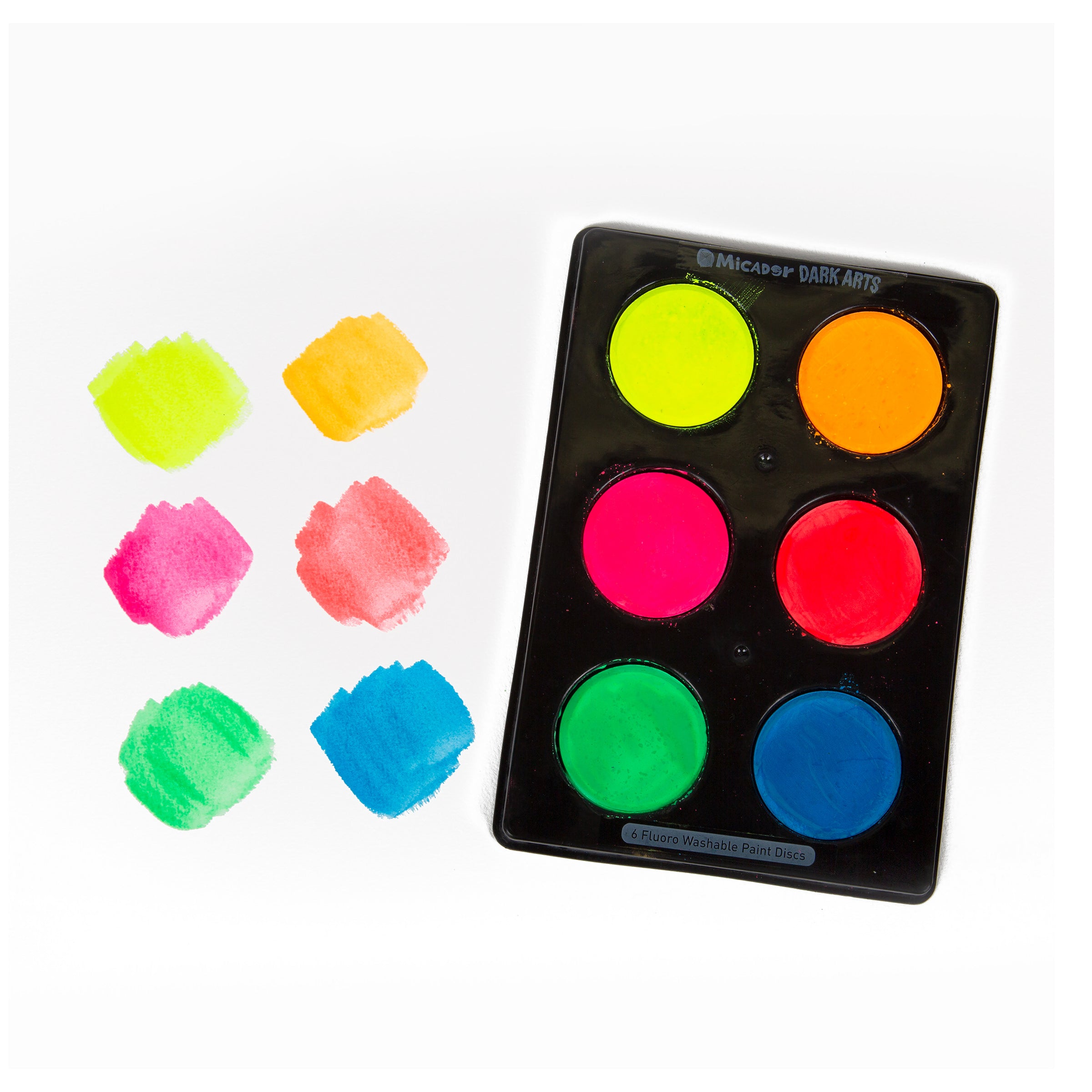 Neon Washable Paint, 6 Discs Dark Arts