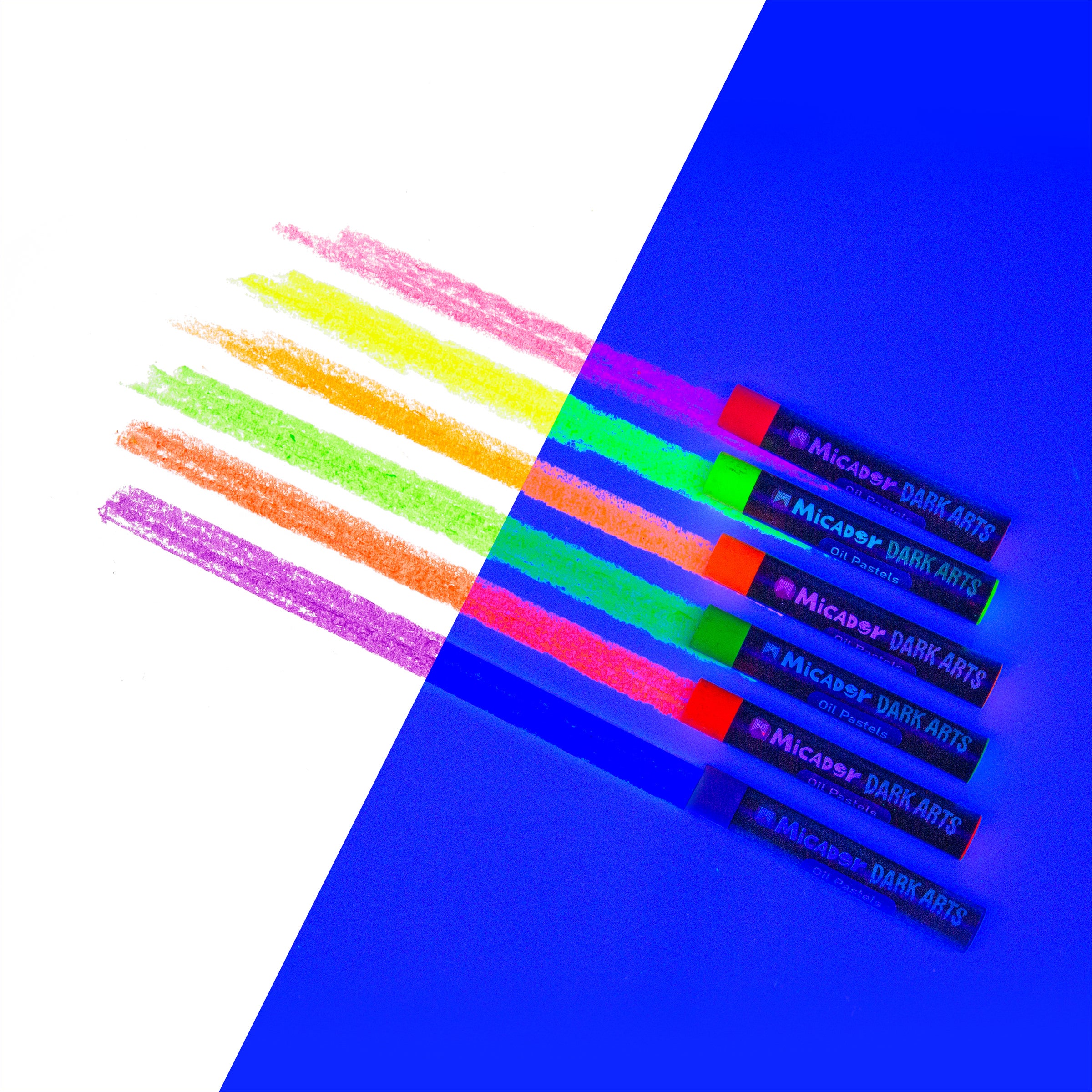 Dark Arts Neon Super Jumbo Crayons 6Pk