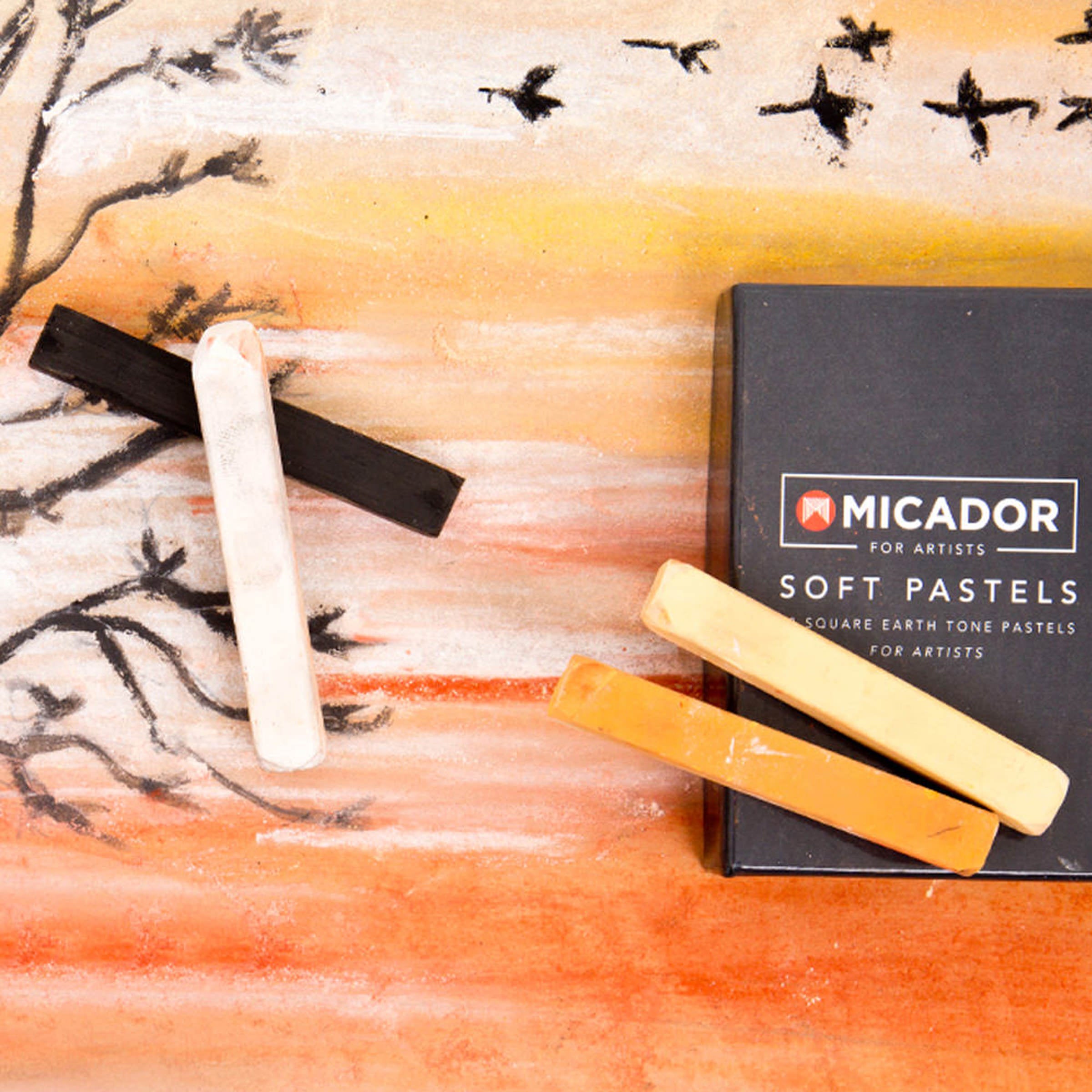 Soft Pastels - Sepia, Pack 12 Micador For Artists