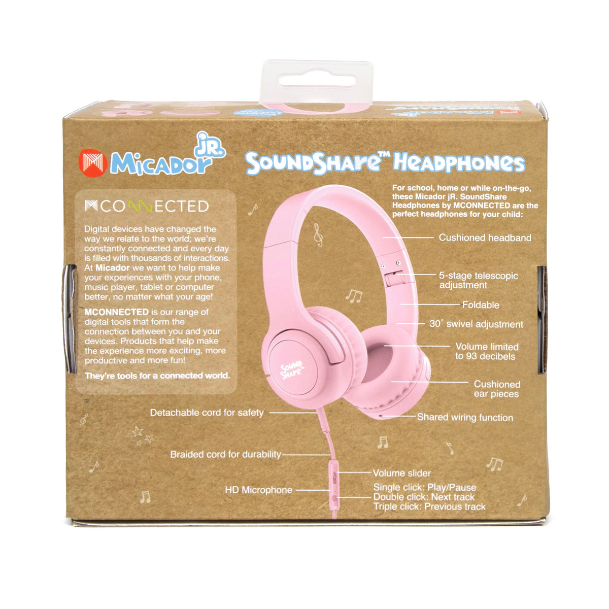 SoundShare Headphones - Dusty Pink Micador jR.