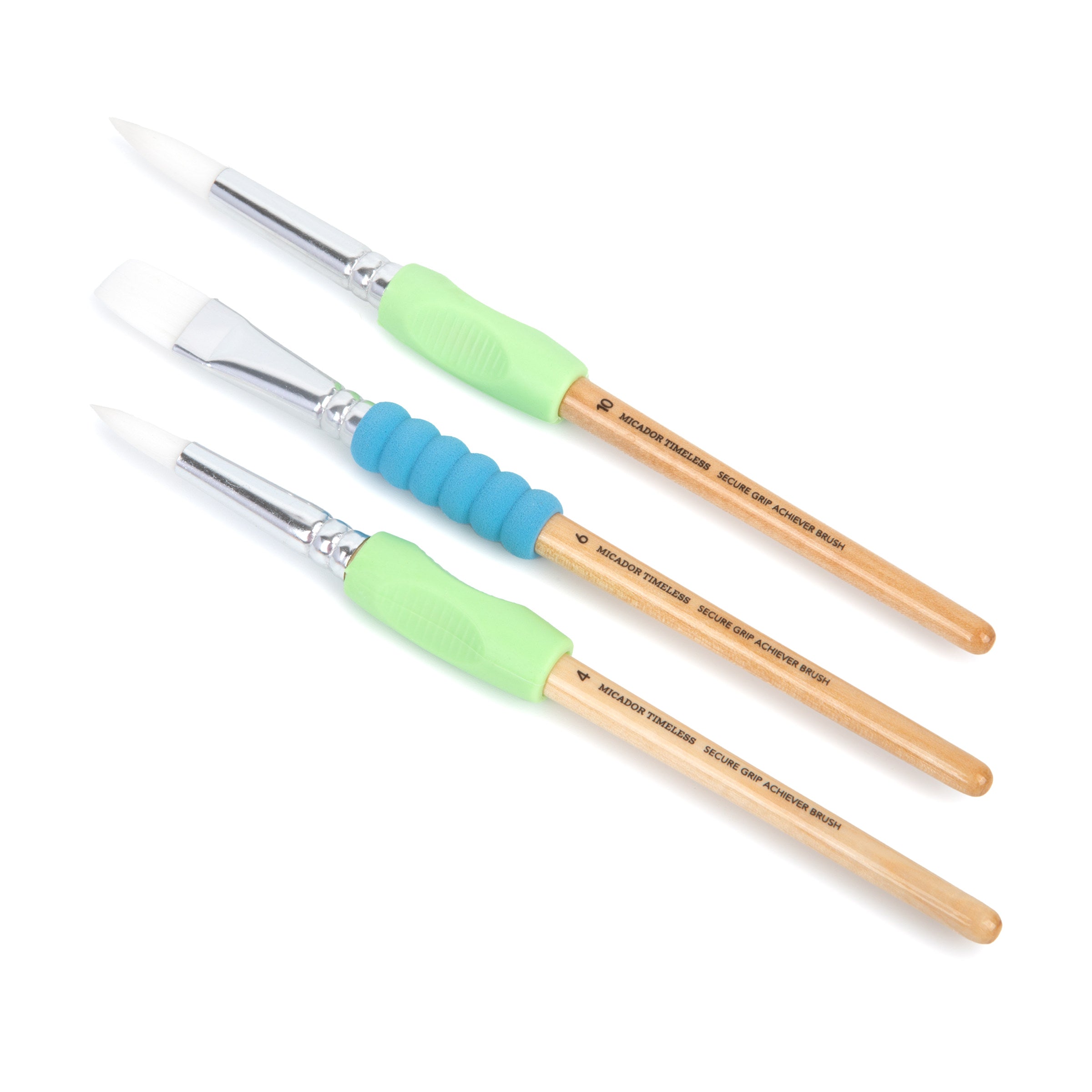 Secure Grip Achiever Brushes, Pack of 3, FSC 100%, Micador Timeless