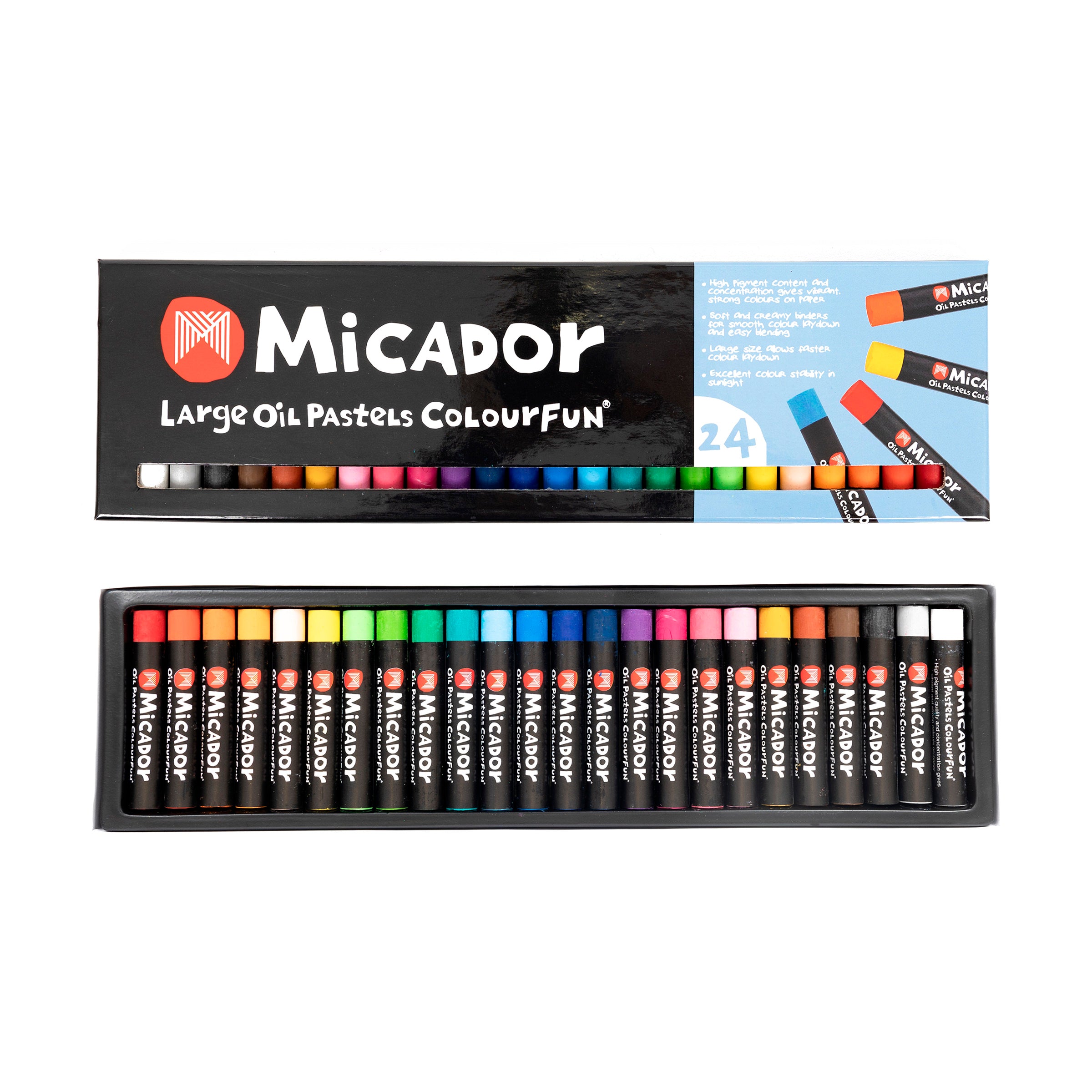 Micador Large Oil Pastels Colourfun 24Pk