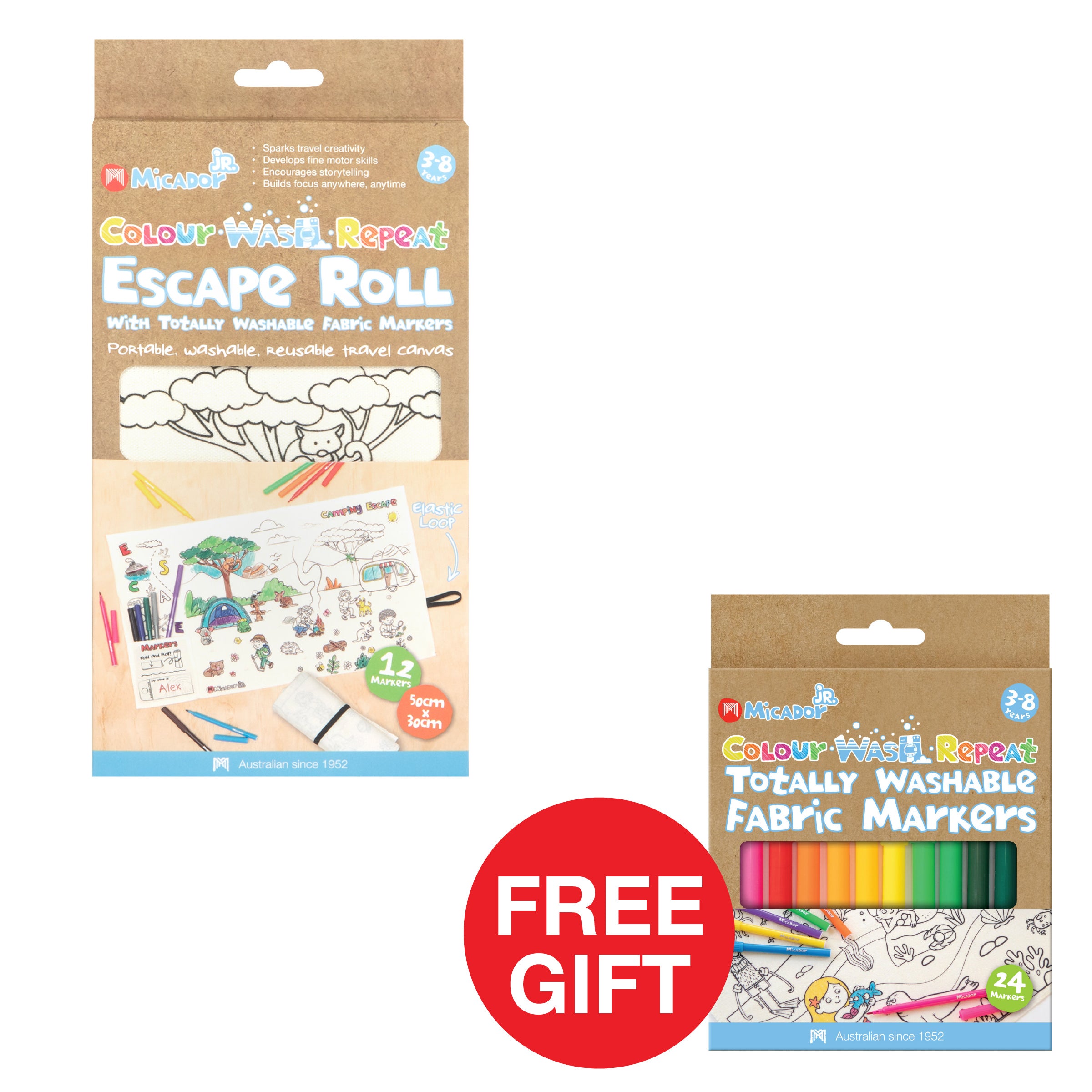 Colour Wash Repeat Escape Roll, 500 x 300mm, Micador jR.