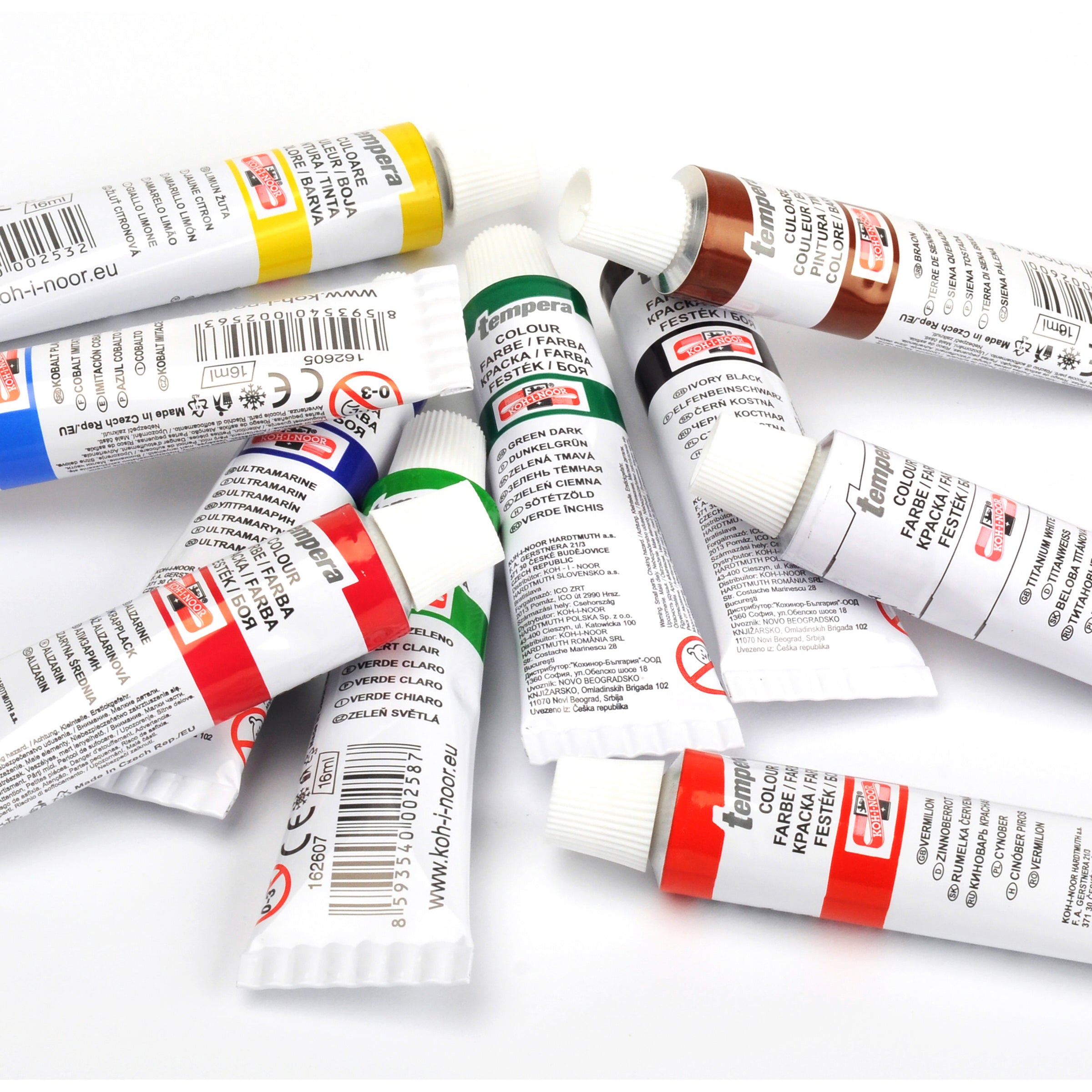 Tempera 16ml 10 Asst.  Koh-I-Noor