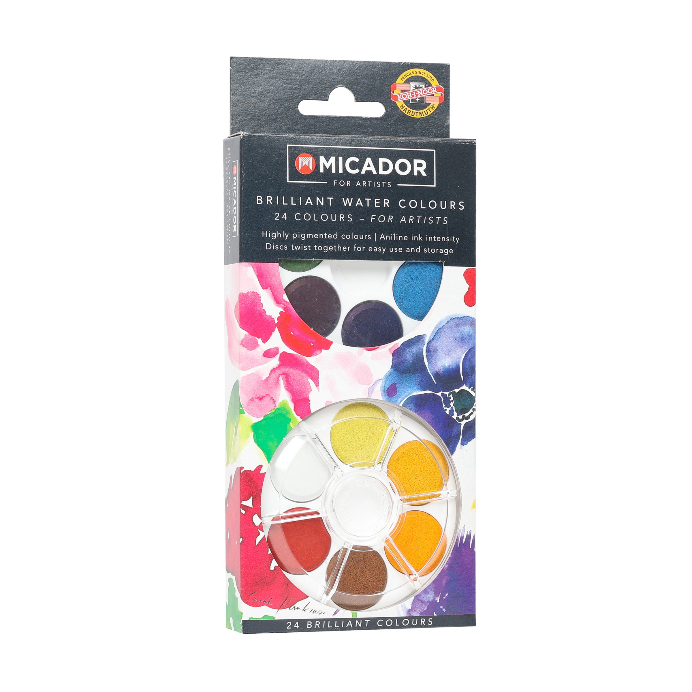 Watercolour Disc- 24 Brilliant  Micador For Artists