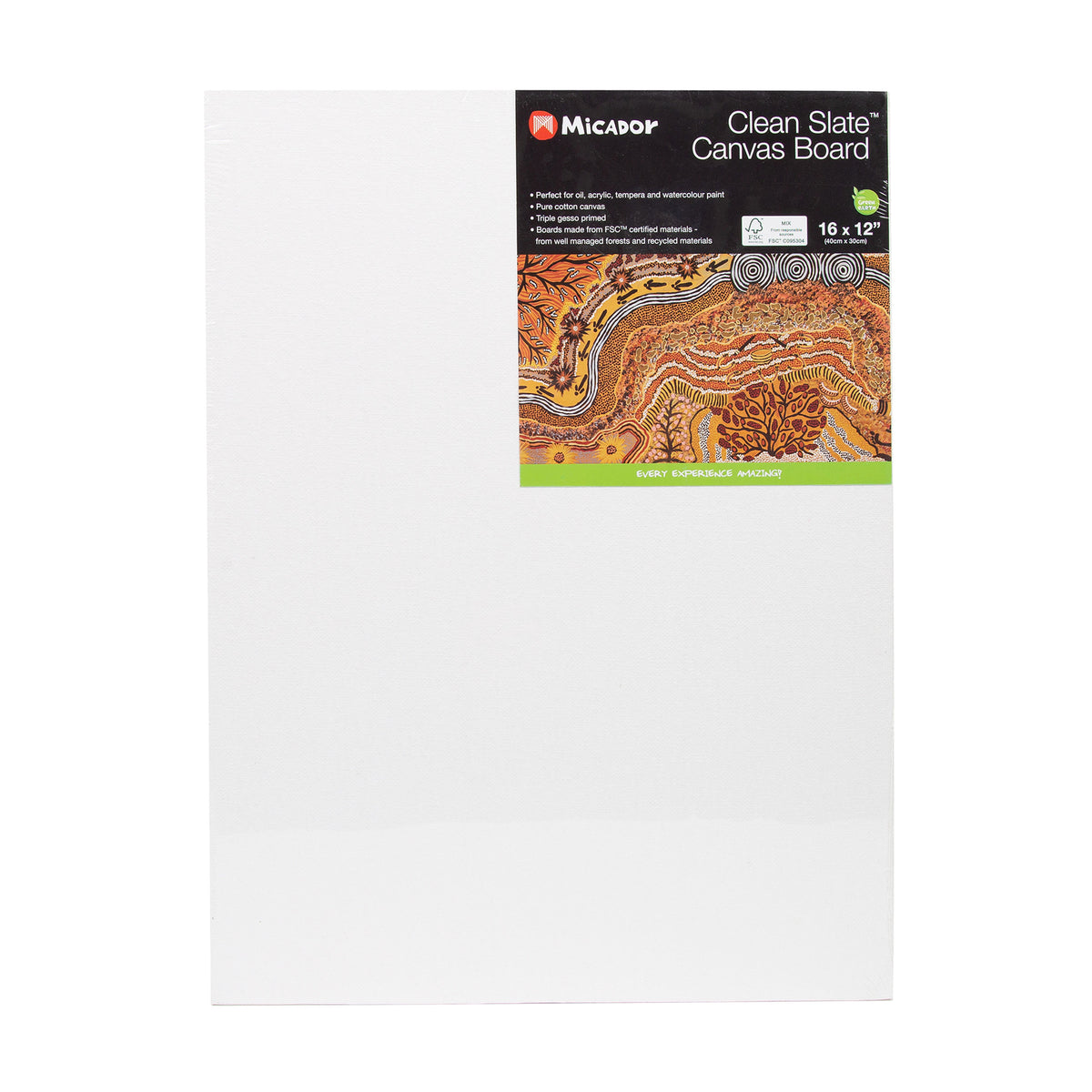 Clean Slate Canvas Board 16x12in FSC Mix | Micador