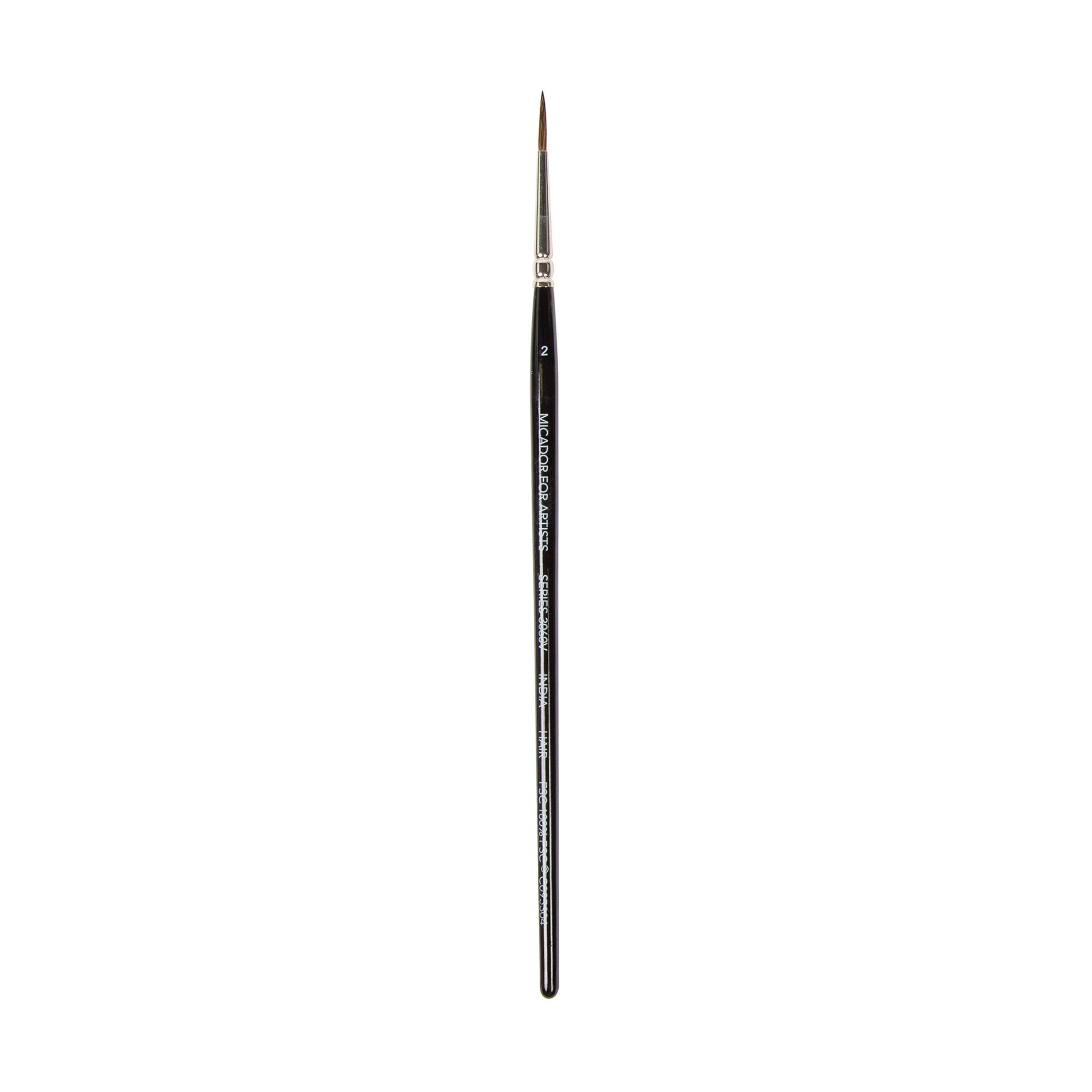 3060V Brush, Round, Size 2 FSC 100% Micador For Artists
