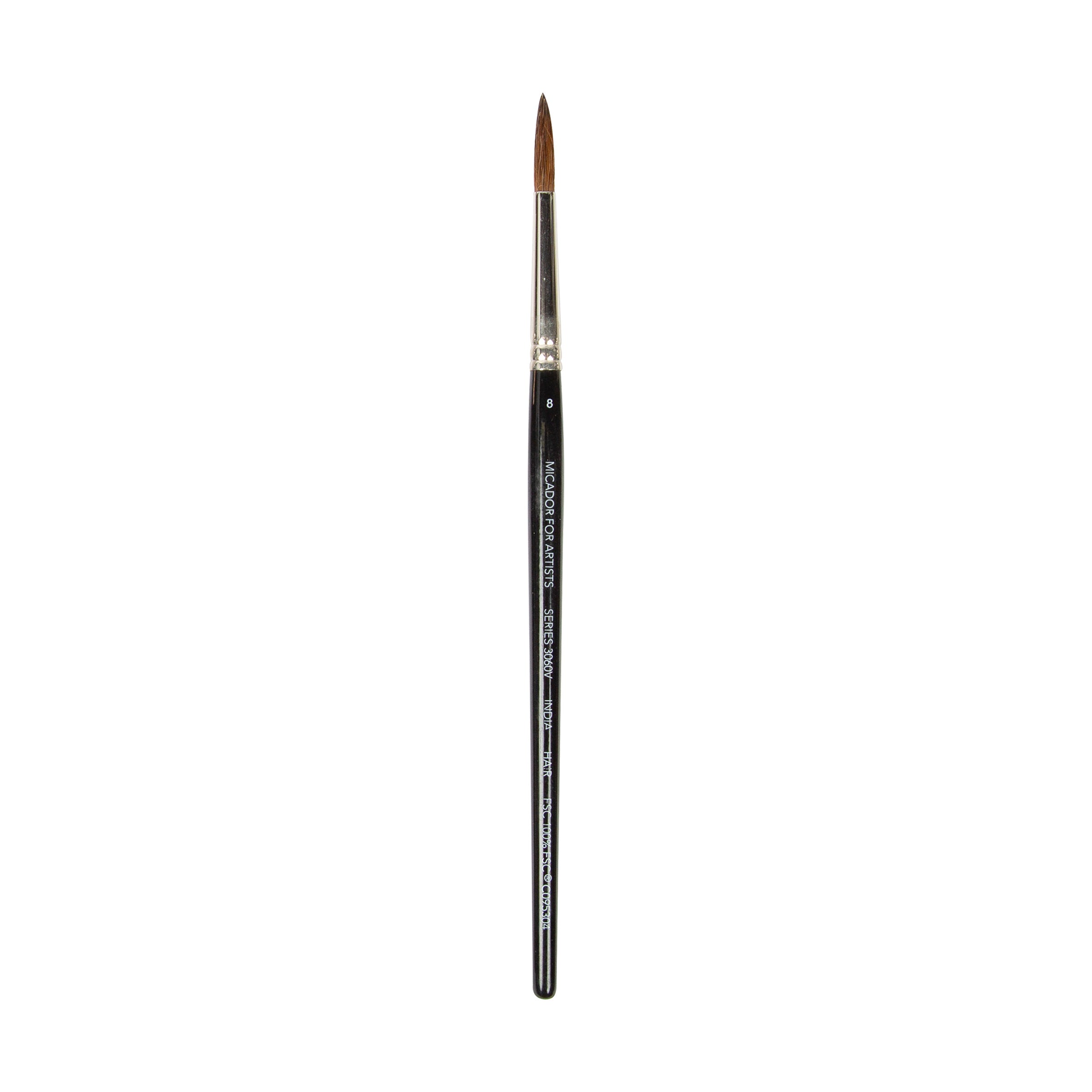 3060V Brush, Round, Size 8 FSC 100% Micador For Artists