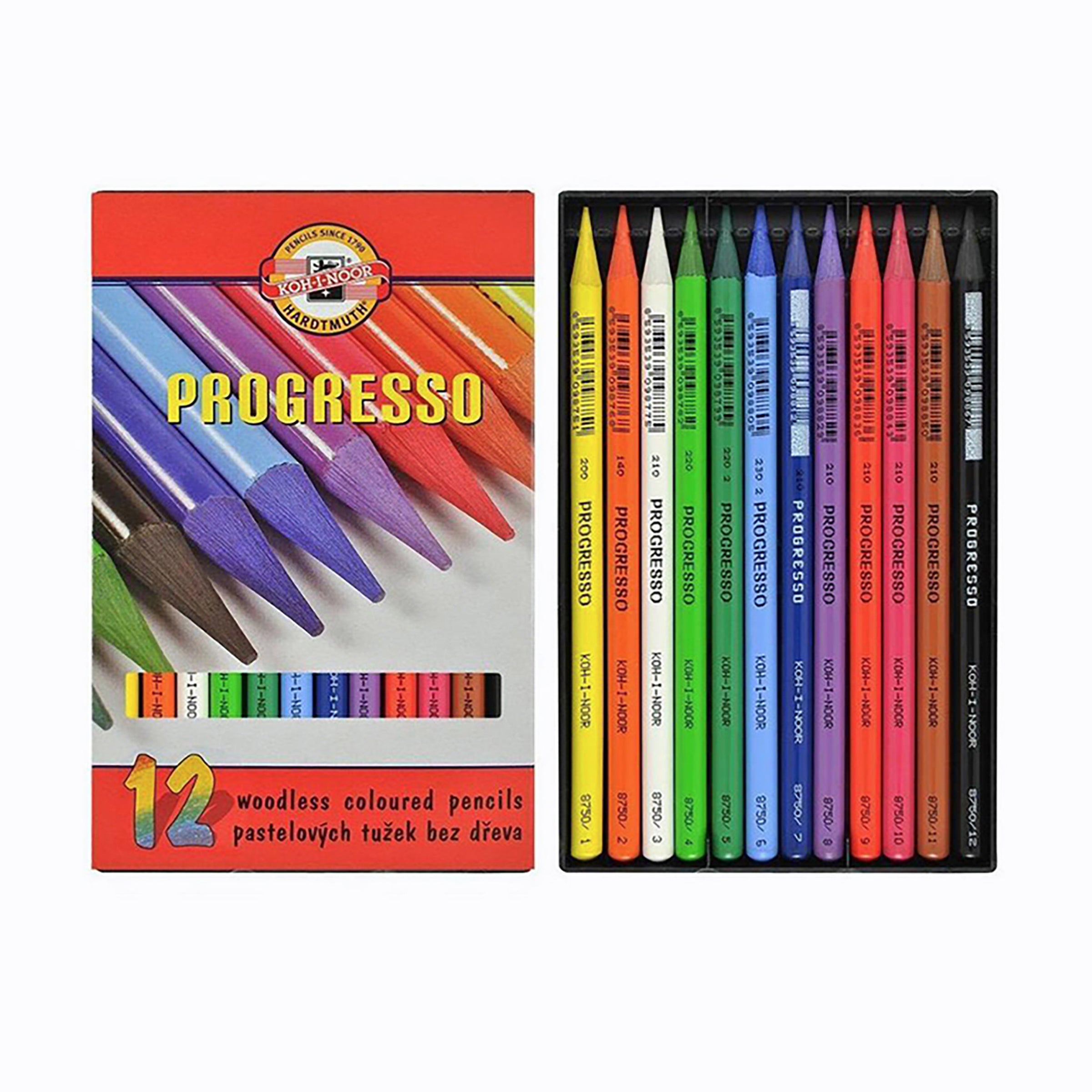 Progresso Coloured Pencils Pack 12 Koh-I-Noor