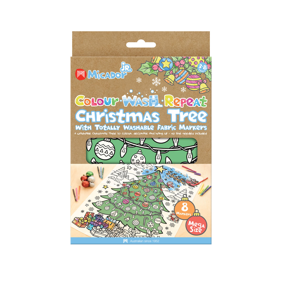Colour Wash Repeat Christmas Tree, 900 x 700mm, Micador jR.