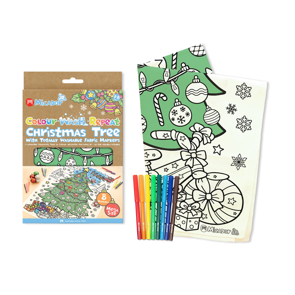 Colour Wash Repeat Christmas Tree, 900 x 700mm, Micador jR.