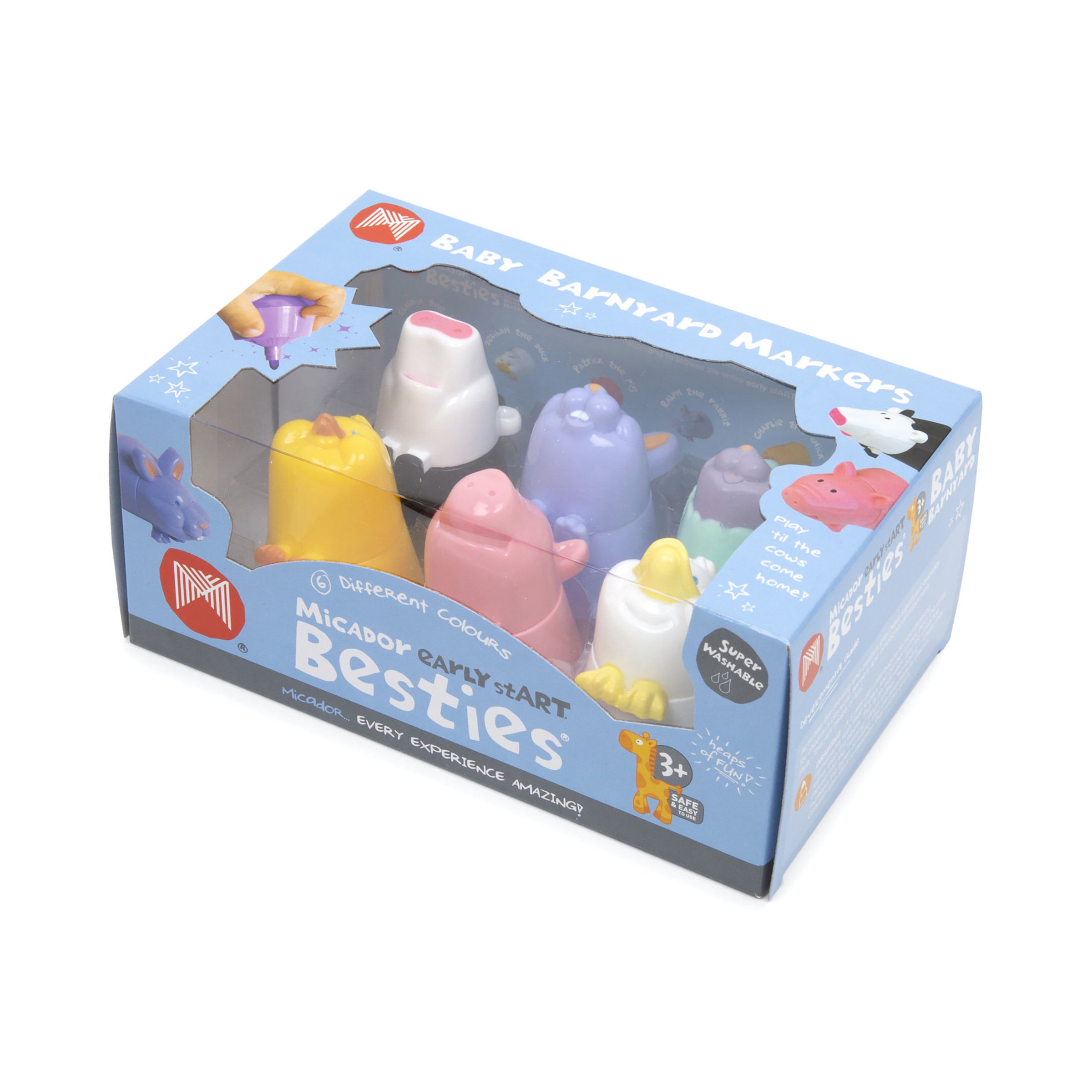 Besties Marker Mates - Baby Barnyard, Pack 6 early stART