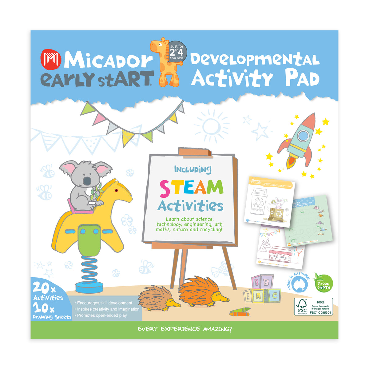 Developmental Activity Pad Square FSC 100% | early stART