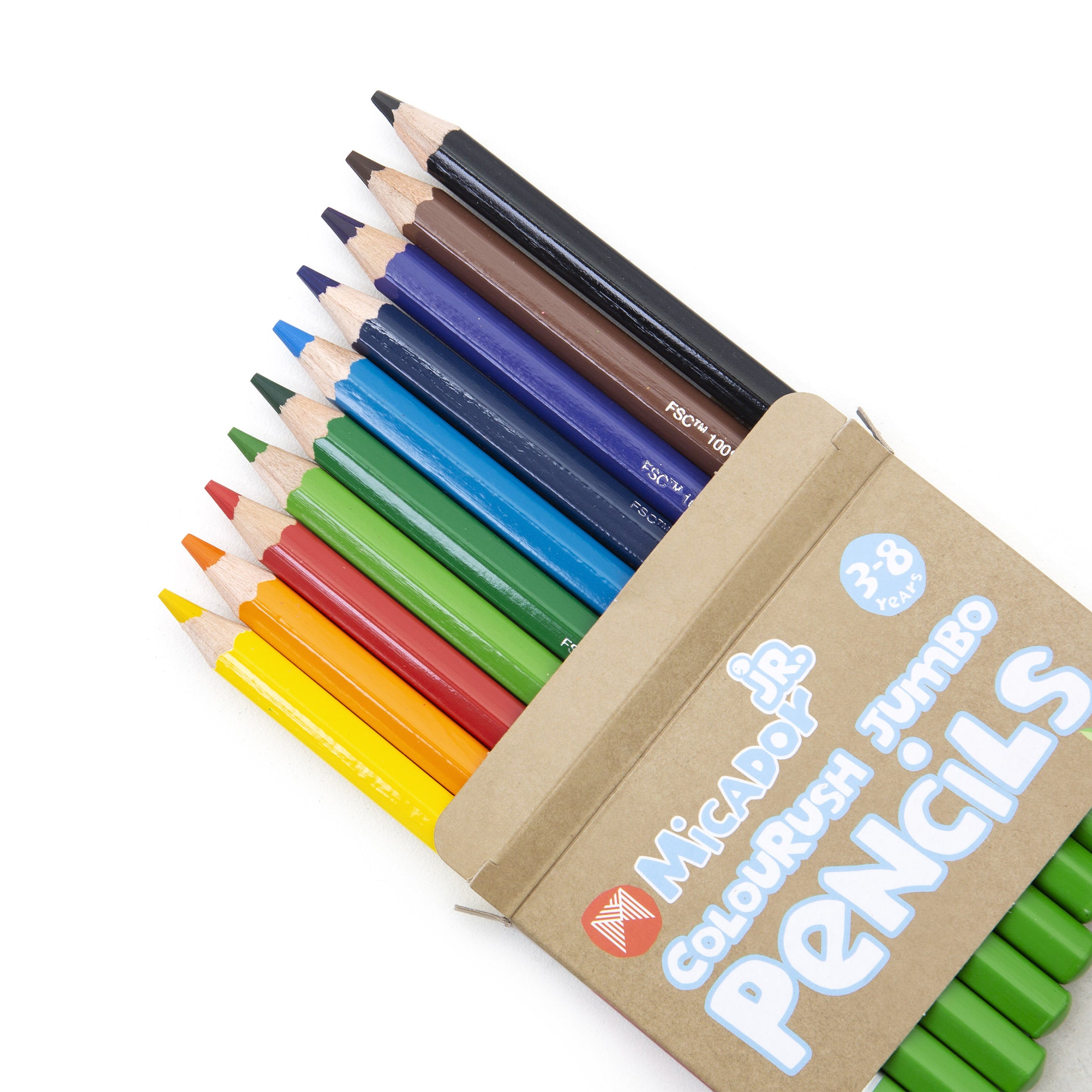 ColouRush Jumbo Pencil FSC 100%, Pack 10 Micador jR.