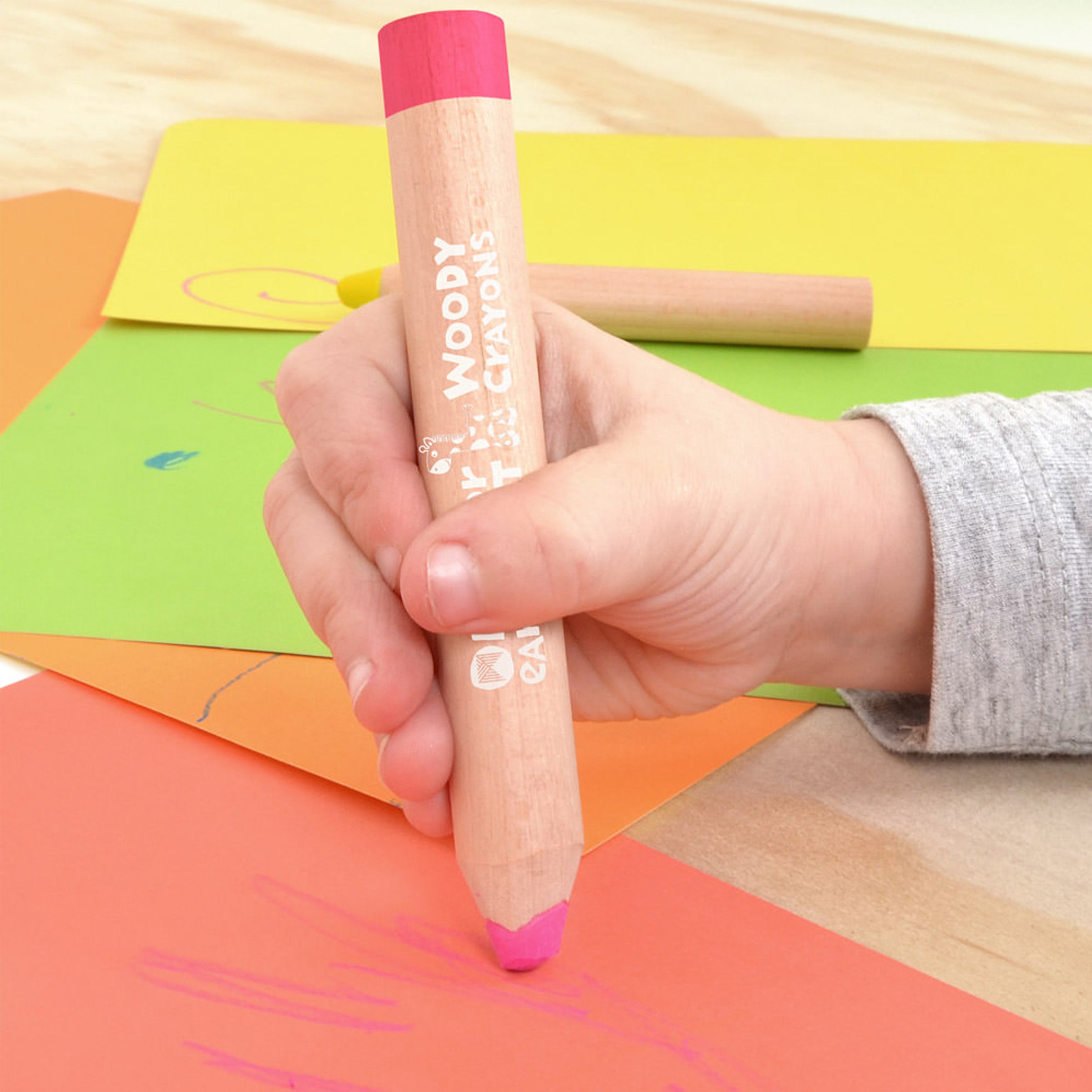 Woody Crayons FSC 100%, Pack 6 early stART