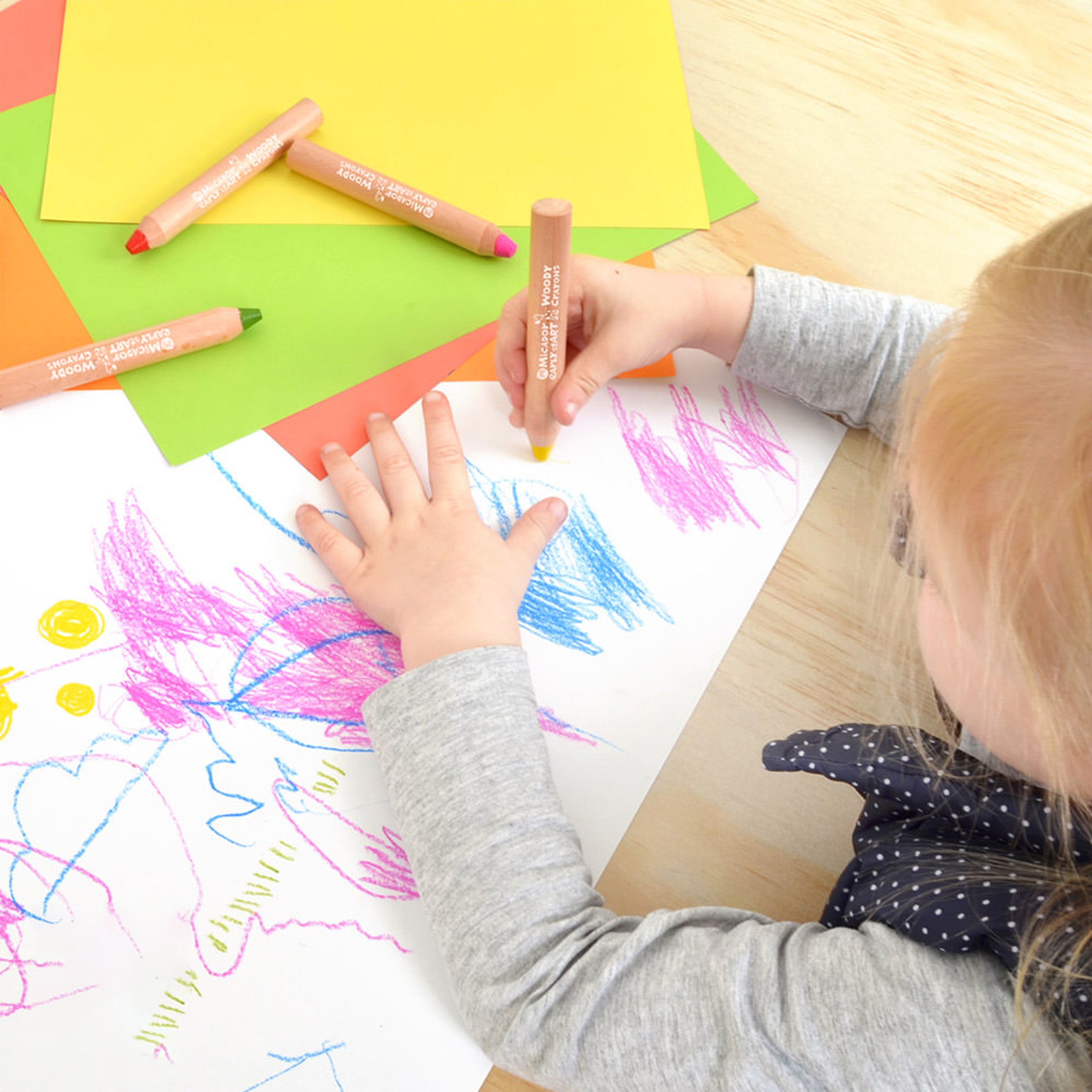 Woody Crayons FSC 100%, Pack 6 early stART