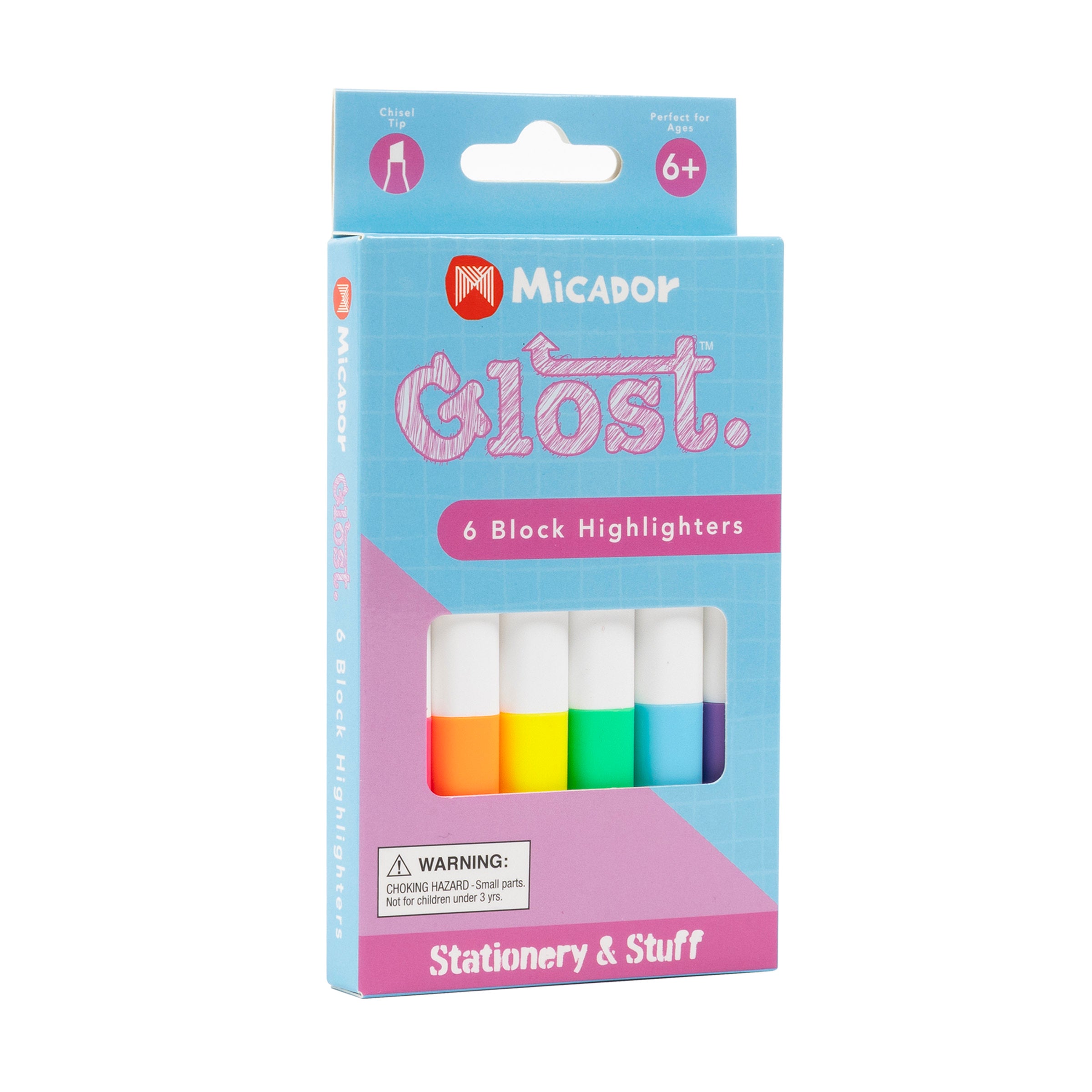 Highlighters, Pack 6, Block, Glost