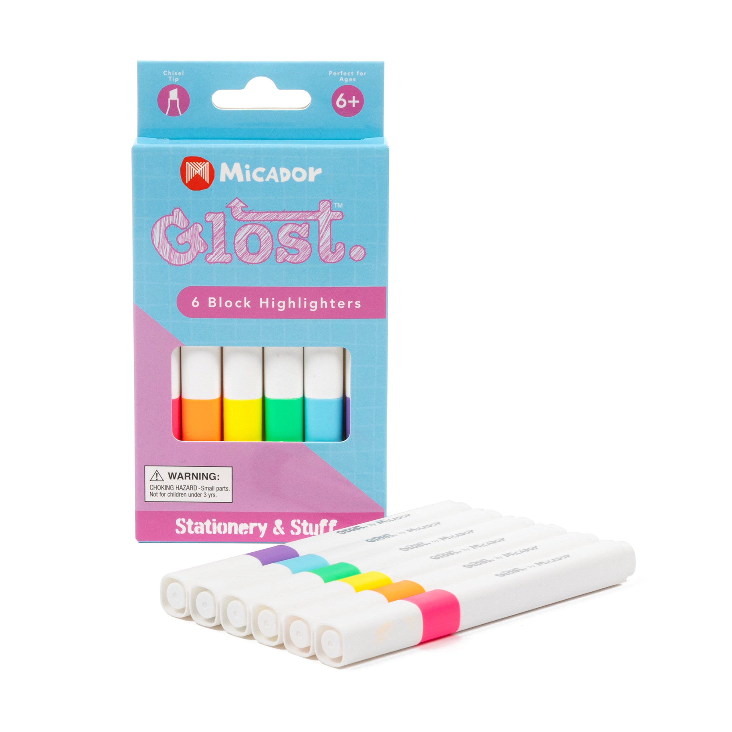 Highlighters, Pack 6, Block, Glost