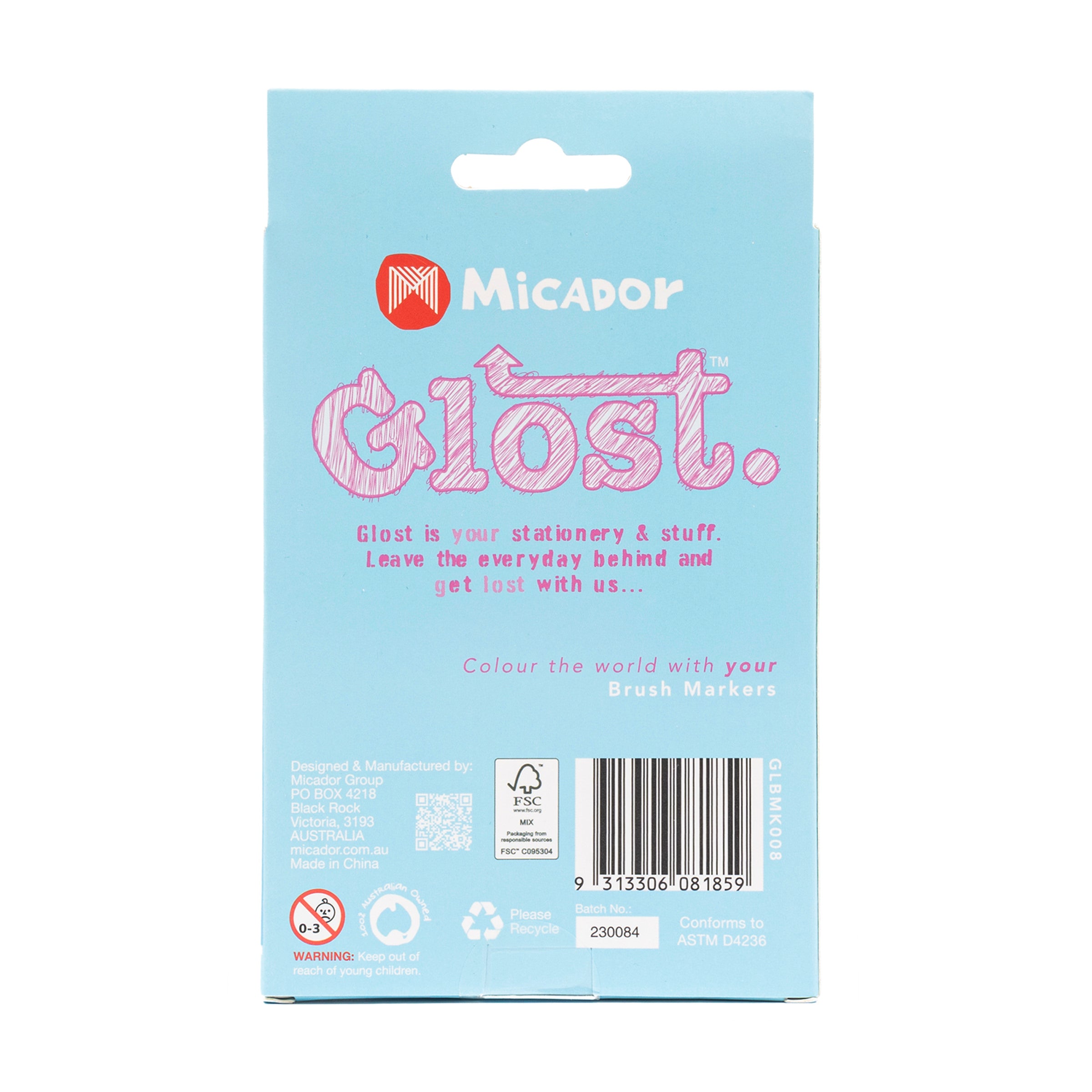 Brush Markers, Pack 8, Glost