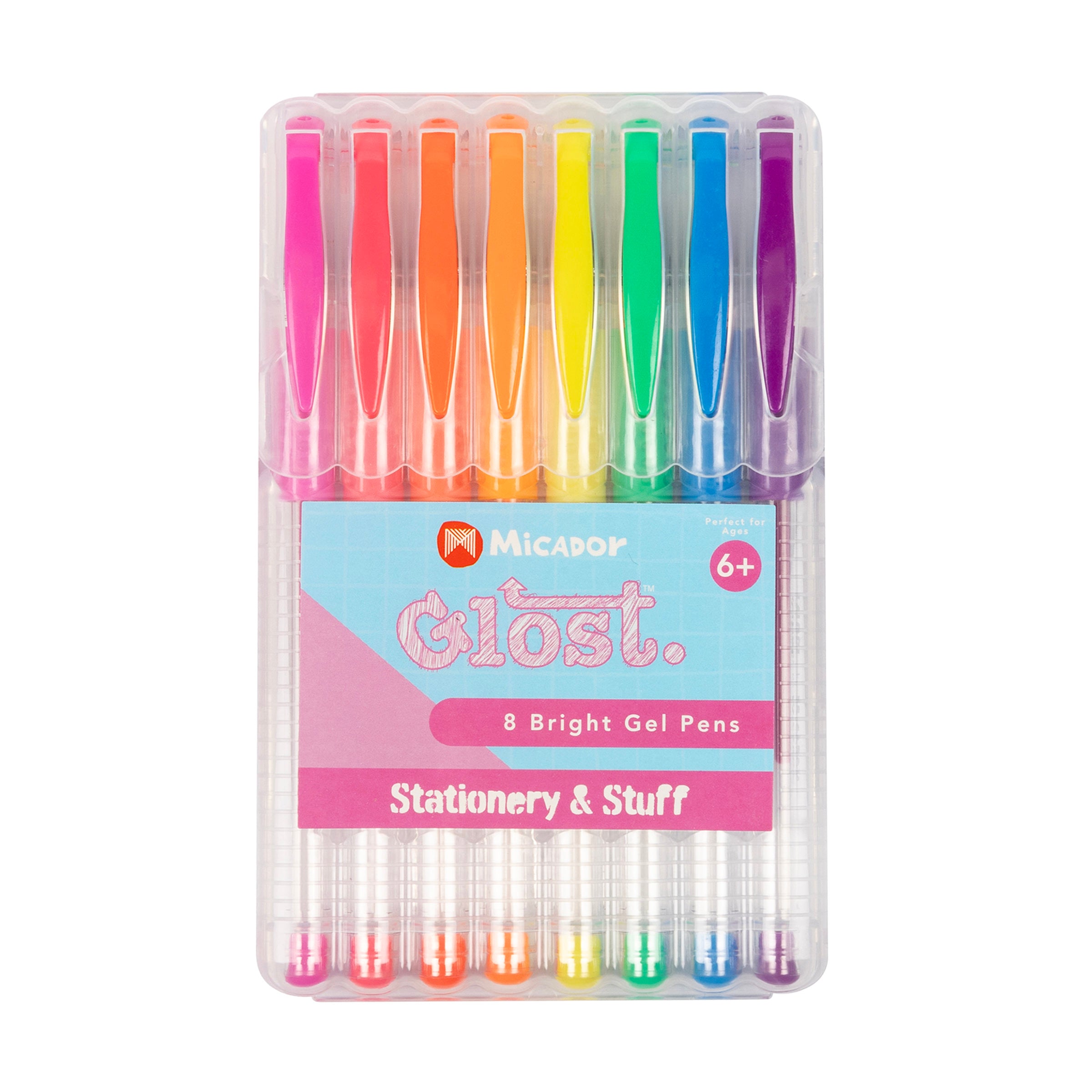 Gel Pens, Pack 8, Bright, Glost