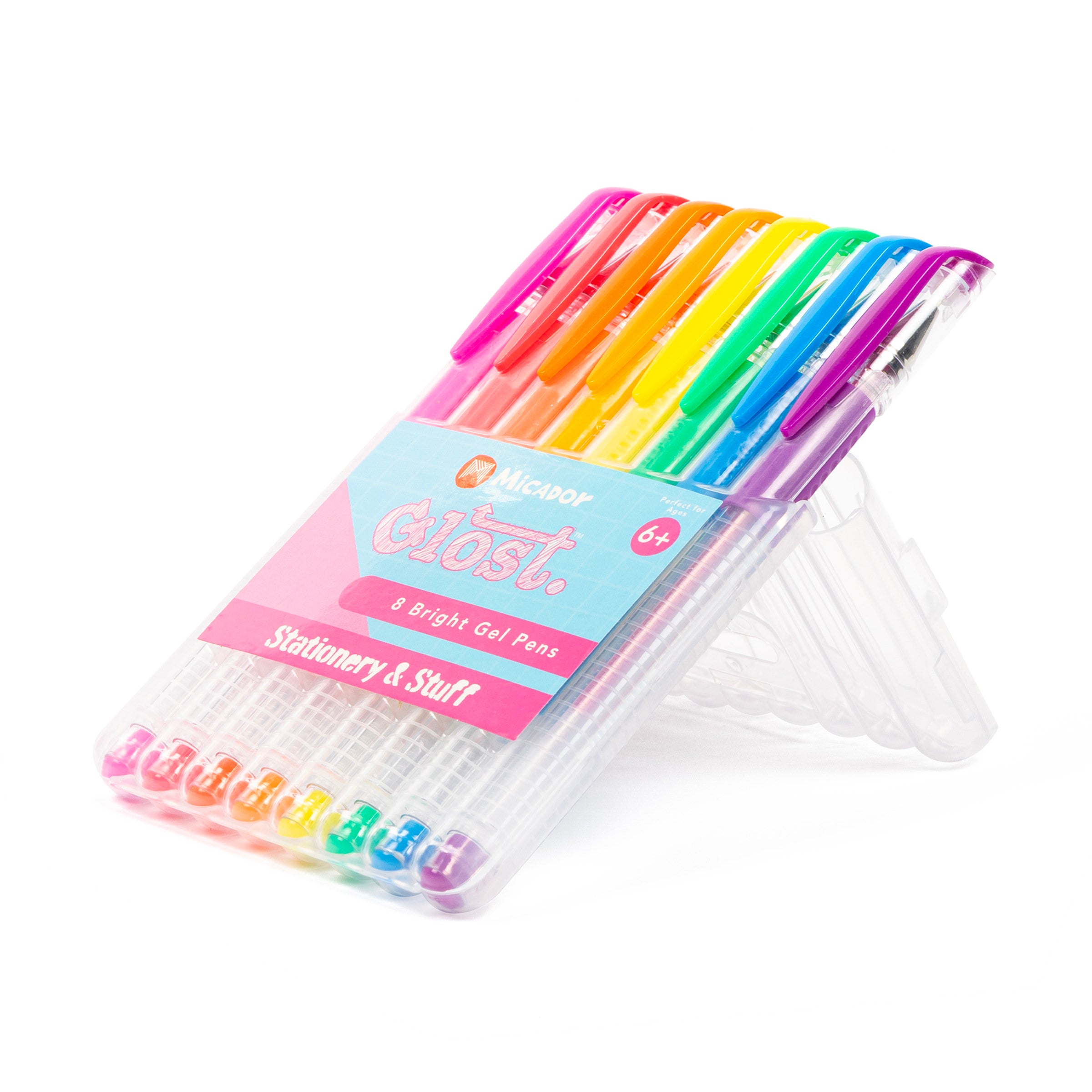 Gel Pens, Pack 8, Bright, Glost