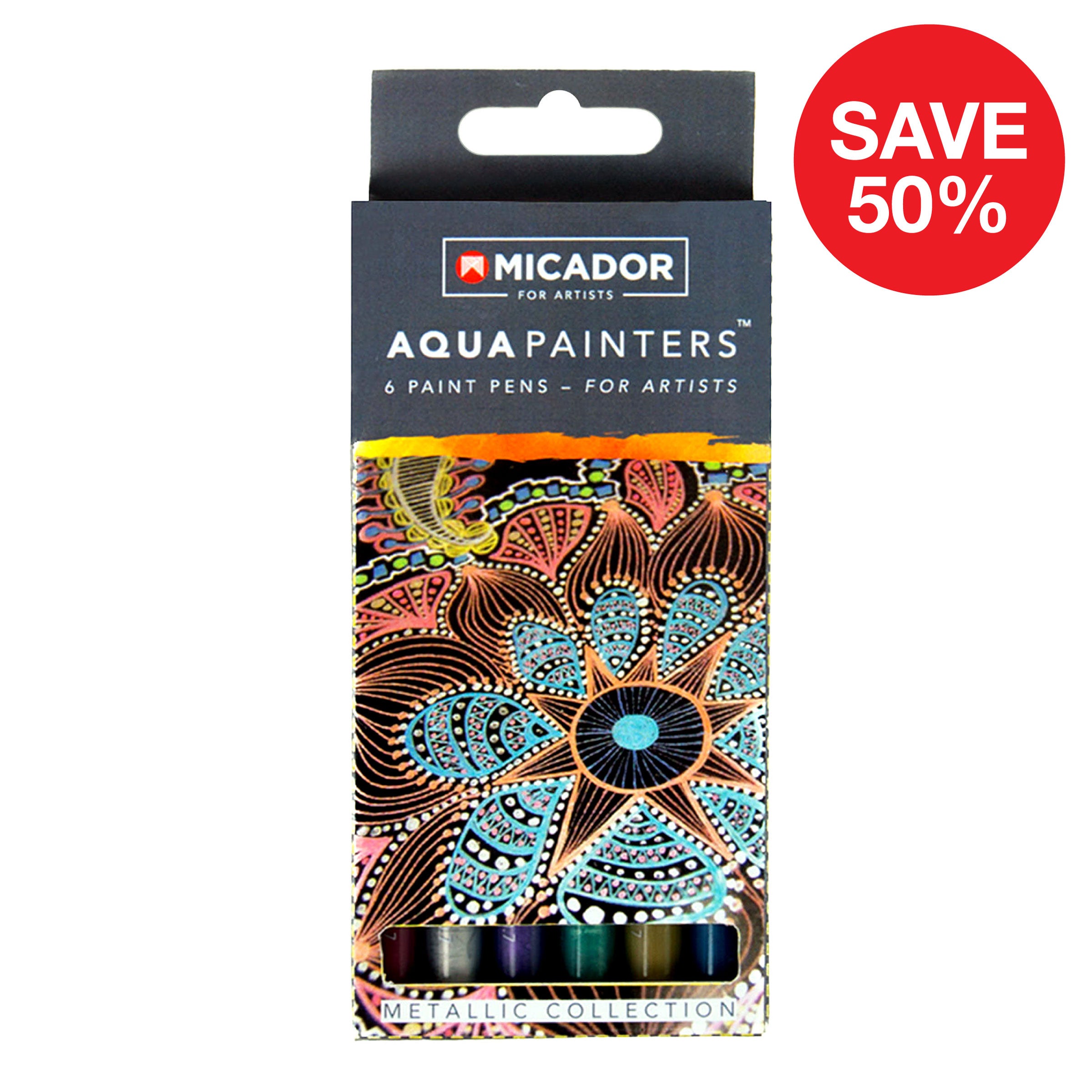 AquaPainters, Metallic Box 6 Micador For Artists