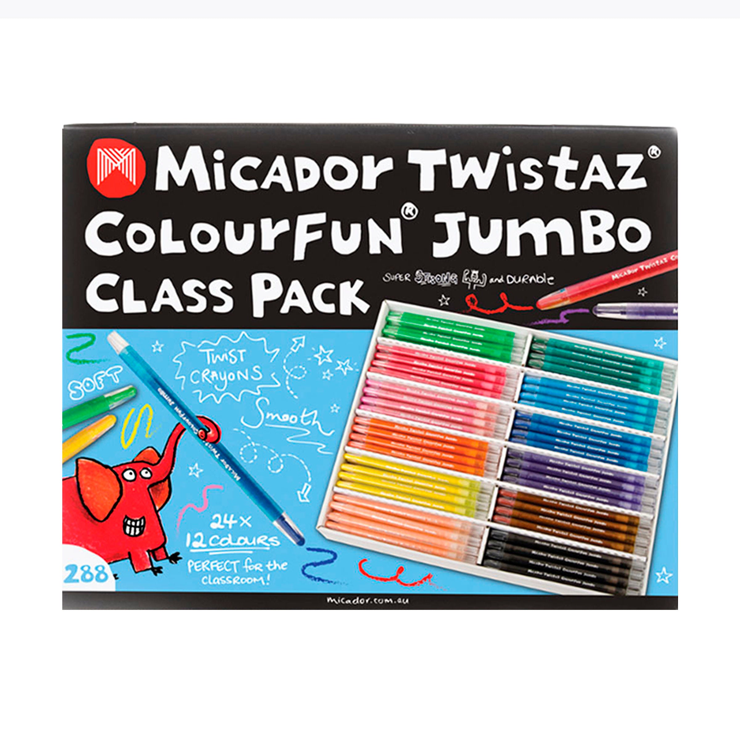 Micador Twistaz Jumbo Crayons 288Pk
