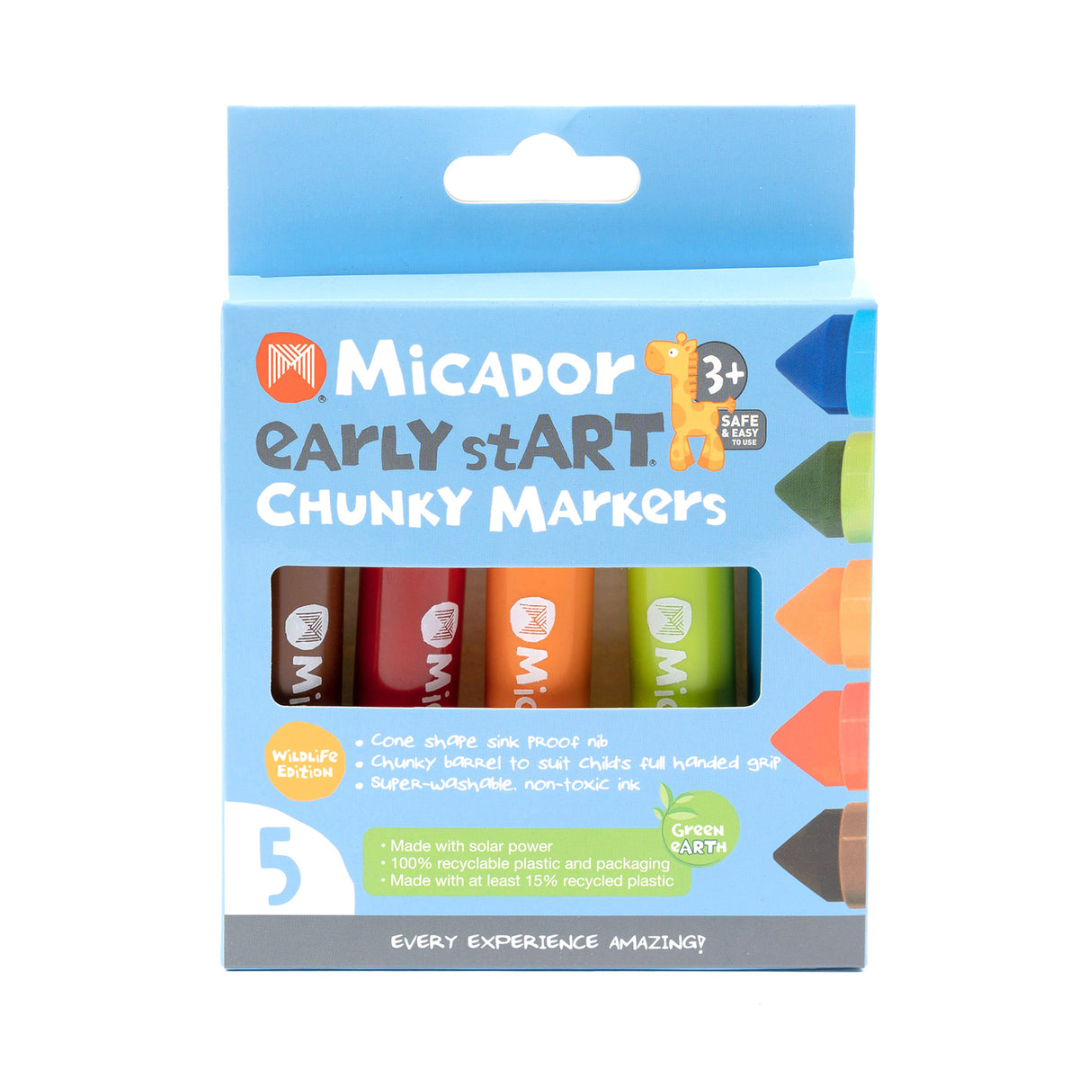 Chunky Markers Wildlife Pack 5 | early stART Kids Markers