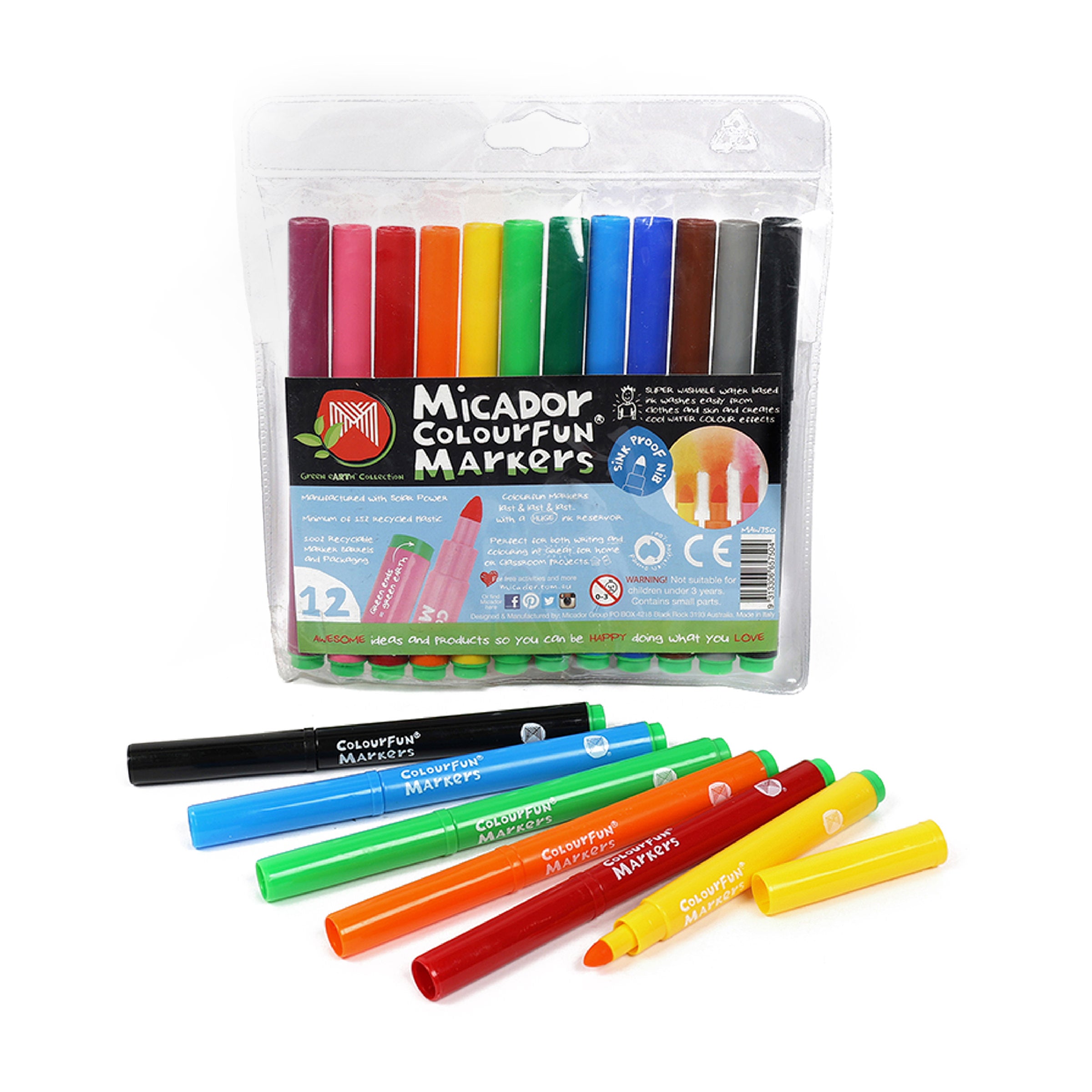 Micador Colourfun Markers Wallet 12