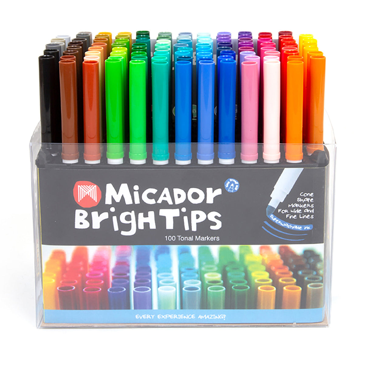 100 Different Colour Markers, Pack 100 | Micador