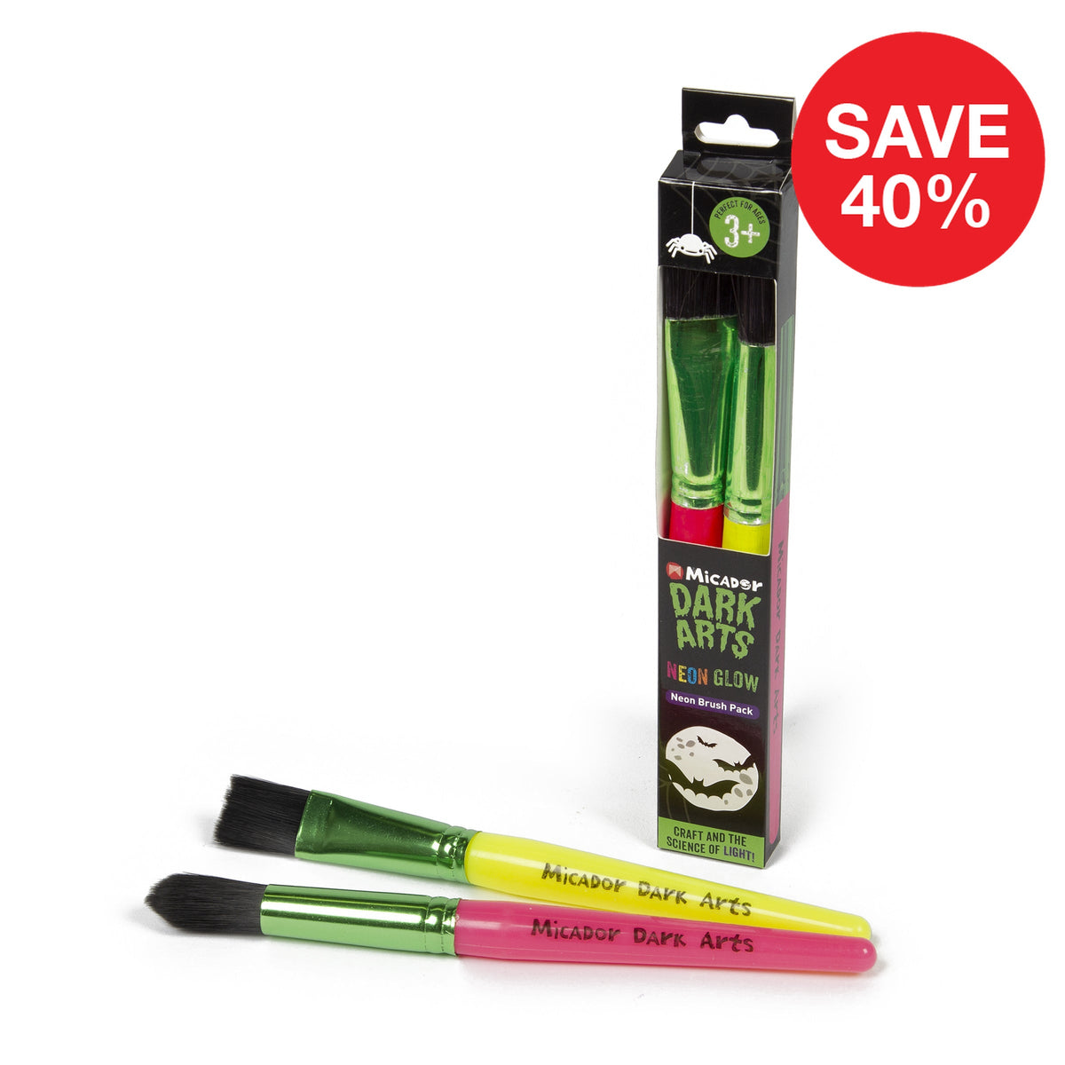 Micador Dark Arts Neon Brush, Pack 2, save 40%