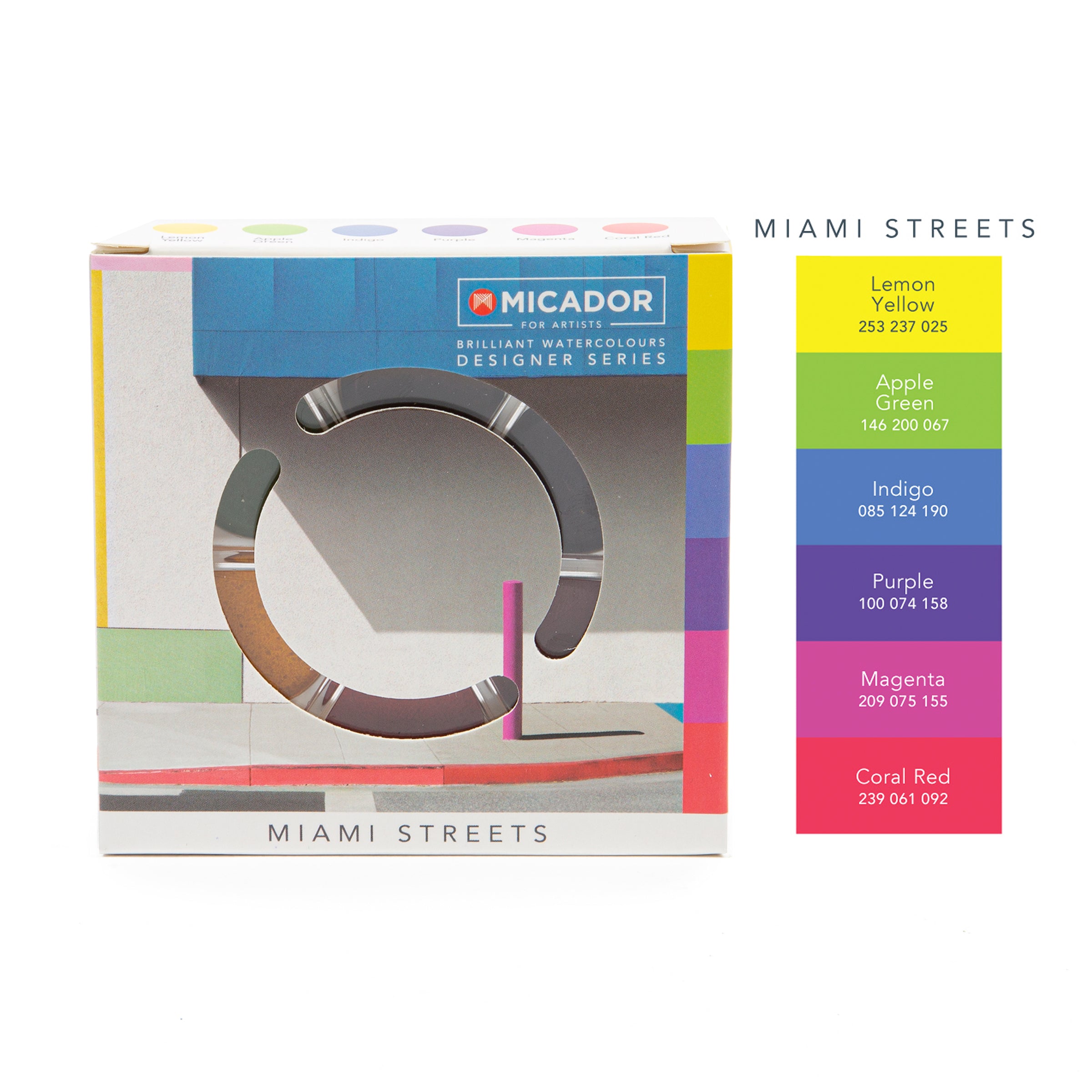 Brilliant Watercolour Discs Designer Series - Miami Street Micador For Artists