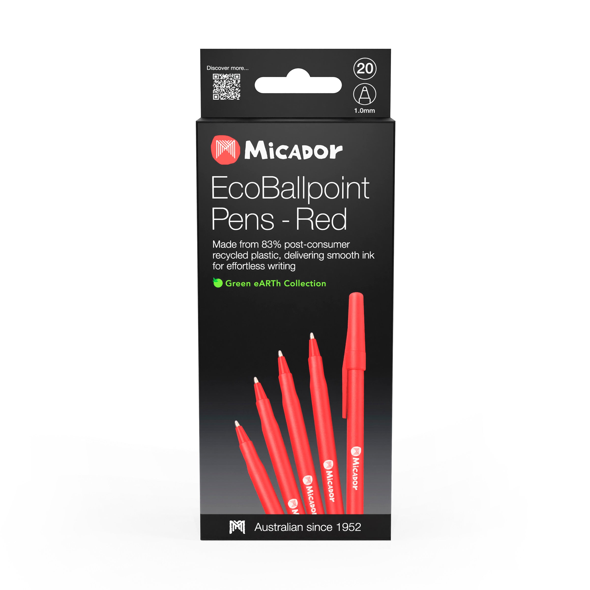 Micador Eco Ballpoint Pens 20Pk